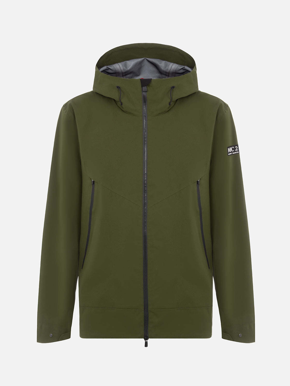 mc2-saint-barth-giacca-parson-in-tessuto-tecnico-3-layer-verde-militare image 5