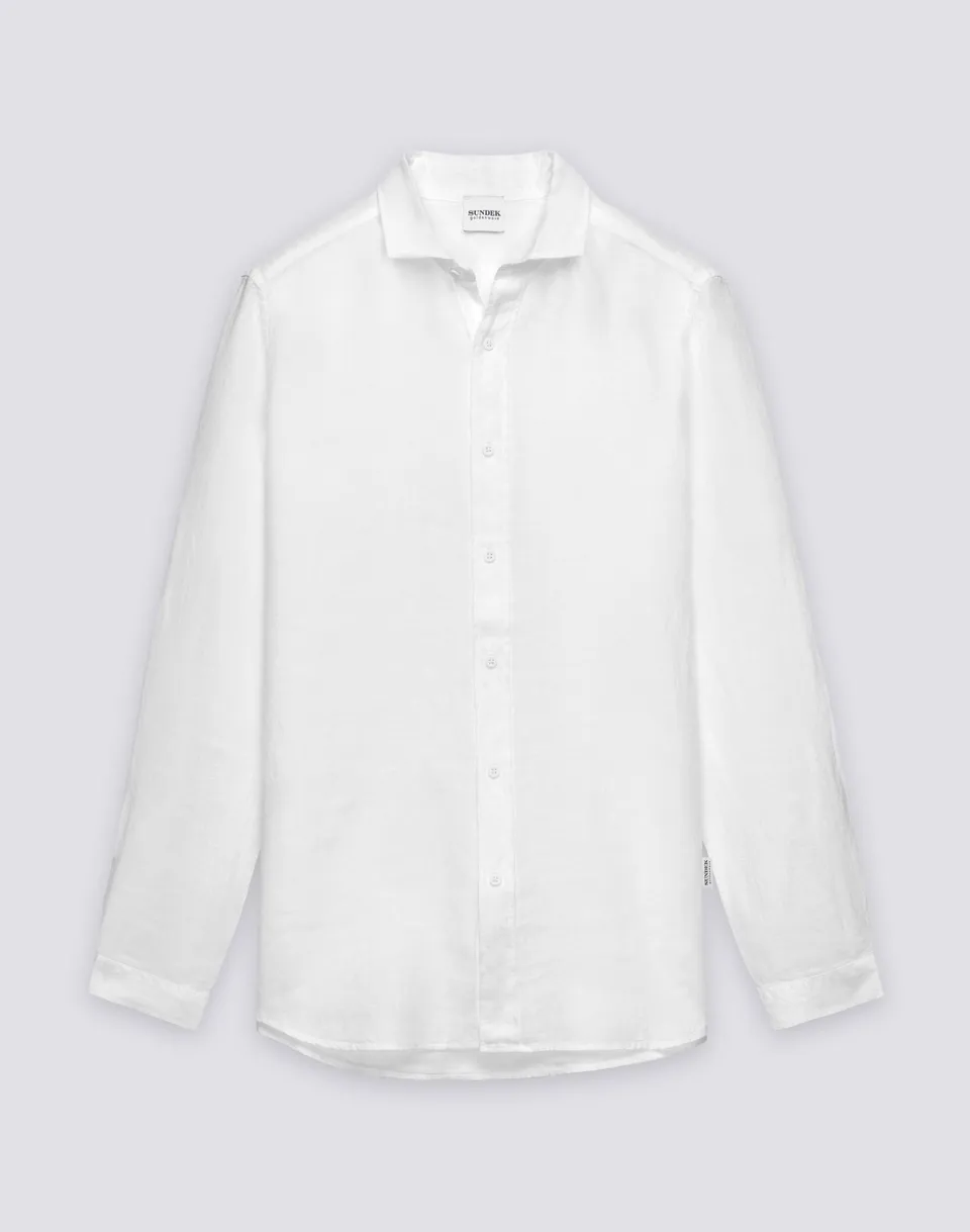 sundek-goldenwave-camicia-uomo-in-lino-tinto-capo image 1
