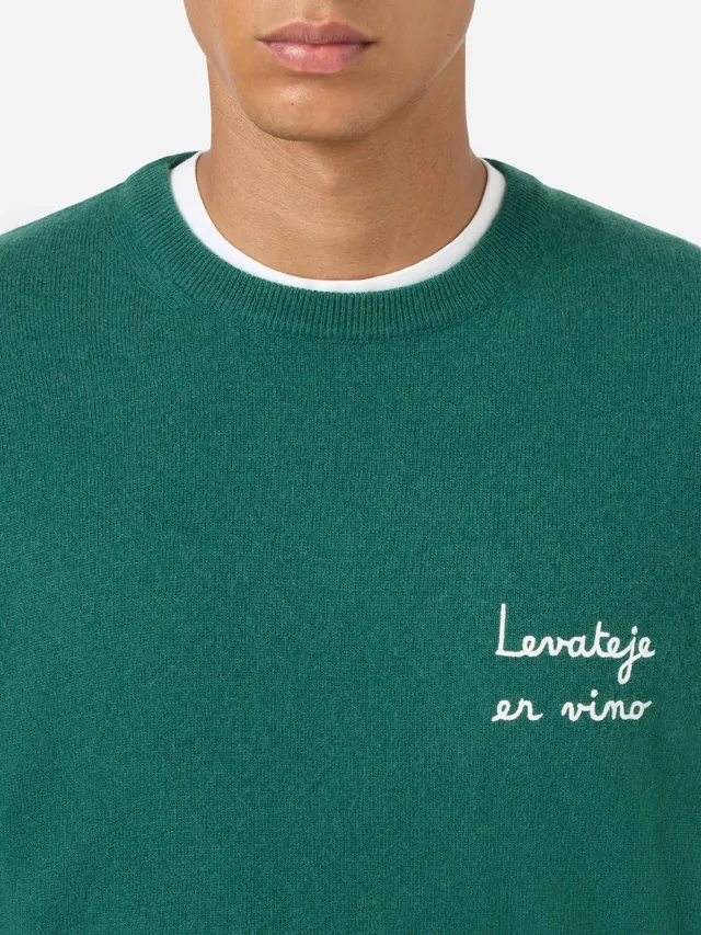 mc2-saint-barth-heron-light-maglione-girocollo-verde-edizione-vacanze-di-natale image 1