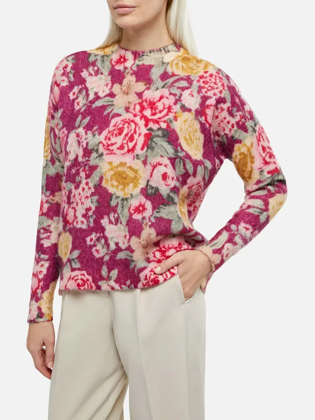mc2-saint-barth-maglione-louise-donna-in-misto-cashmere-stampa-floreale image 1