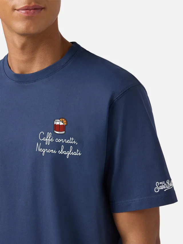 mc2-saint-barth-arnott-t-shirt-cotone-blu-con-ricamo-caff-corretti-negroni-sbagl image 1