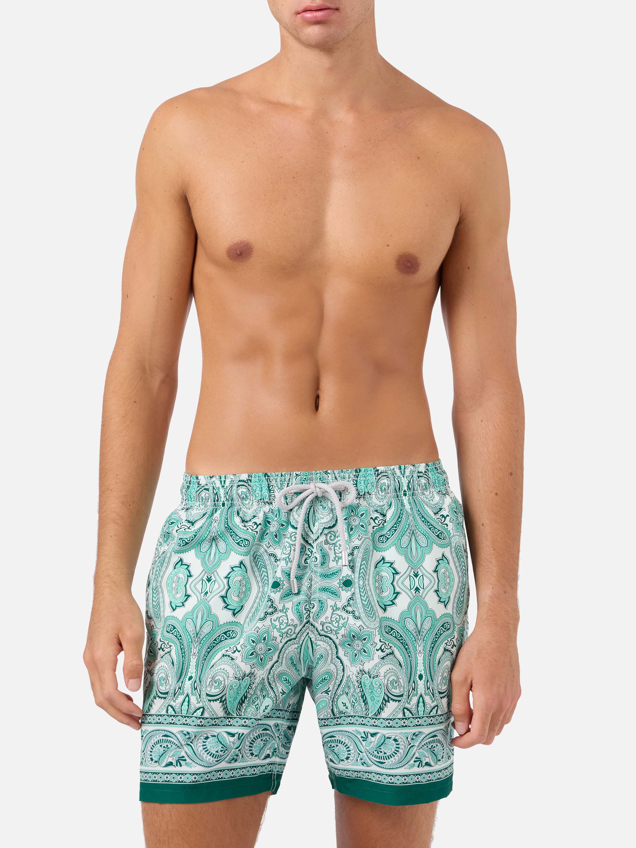 mc2-saint-barth-gustavia-costume-mare-uomo-paisley-verde-grigio-chiaro image 3