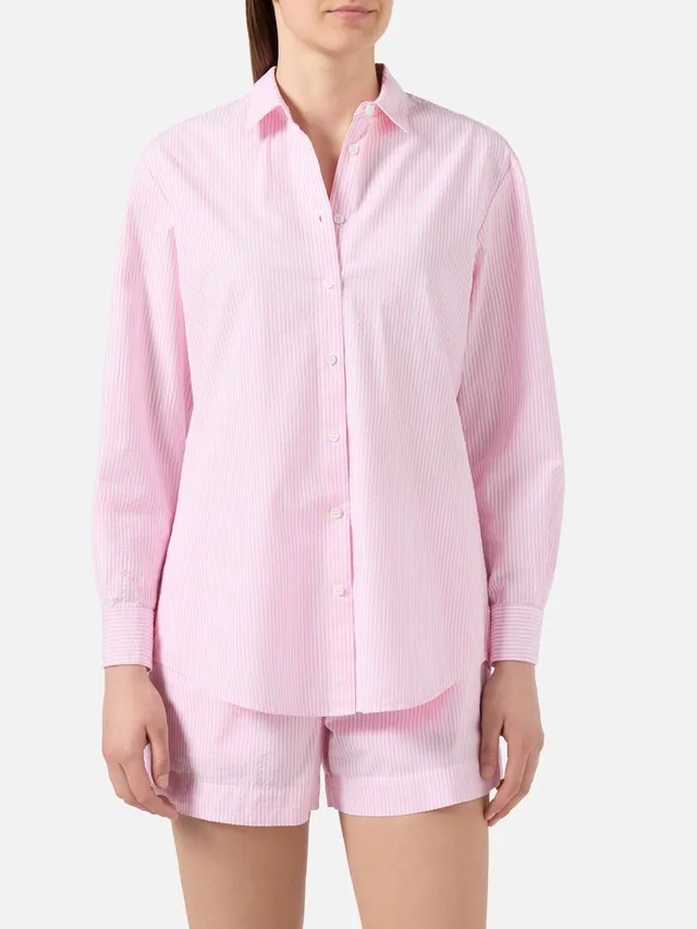 mc2-saint-barth-brigitte-camicia-seersucker-a-righe-rosa image 1
