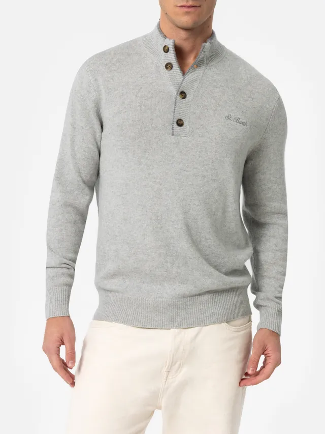 polo-mc2-saint-barth-ecstasea-in-misto-cashmere-grigio-chiaro image 1