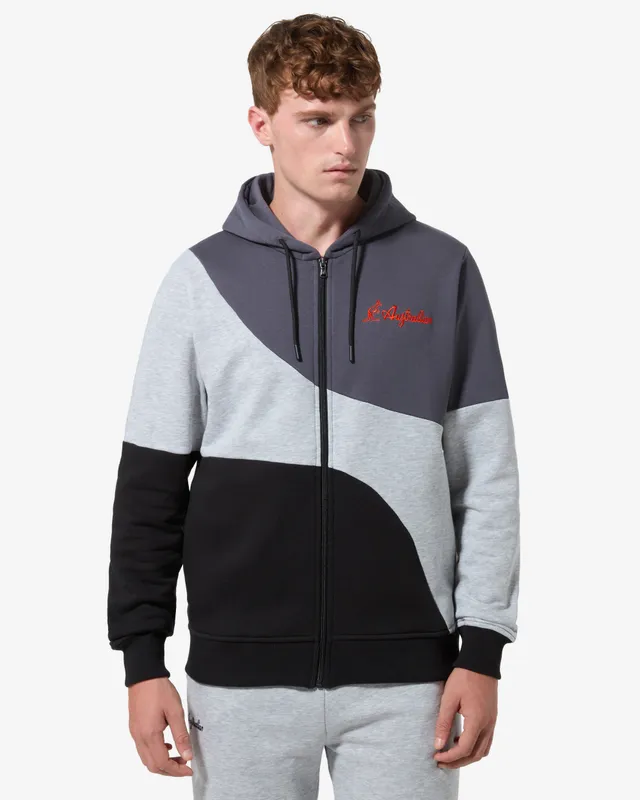 australian-anti-gravity-track-jacket-felpa-grigio-melange-full-zip-con-cappuccio image 1