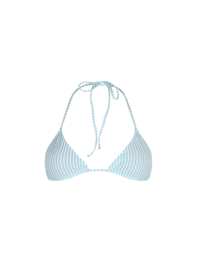 mc2-saint-barth-top-bikini-leah-triangolo-seersucker-righe-azzurre image 1