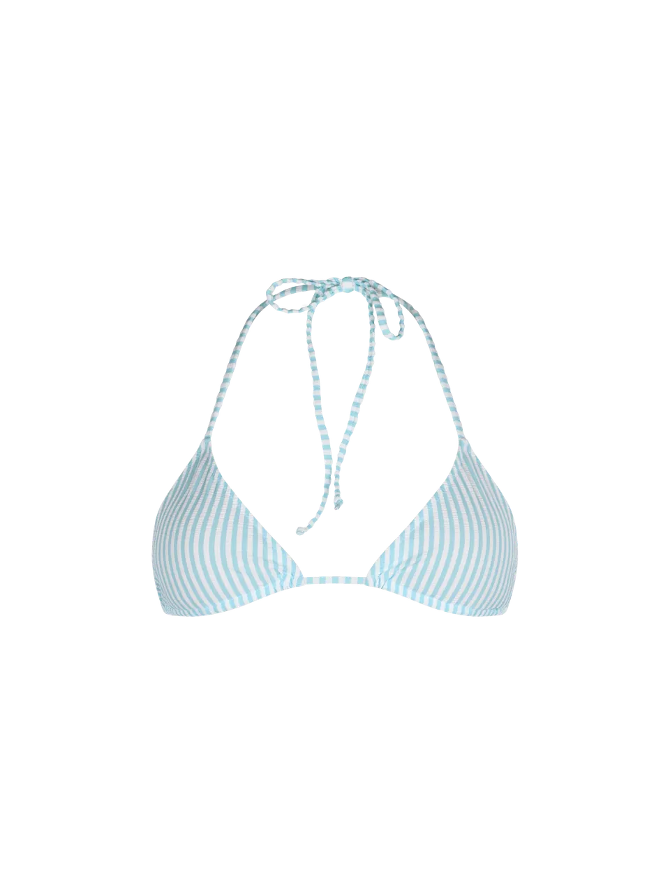 mc2-saint-barth-top-bikini-leah-triangolo-seersucker-righe-azzurre image 1