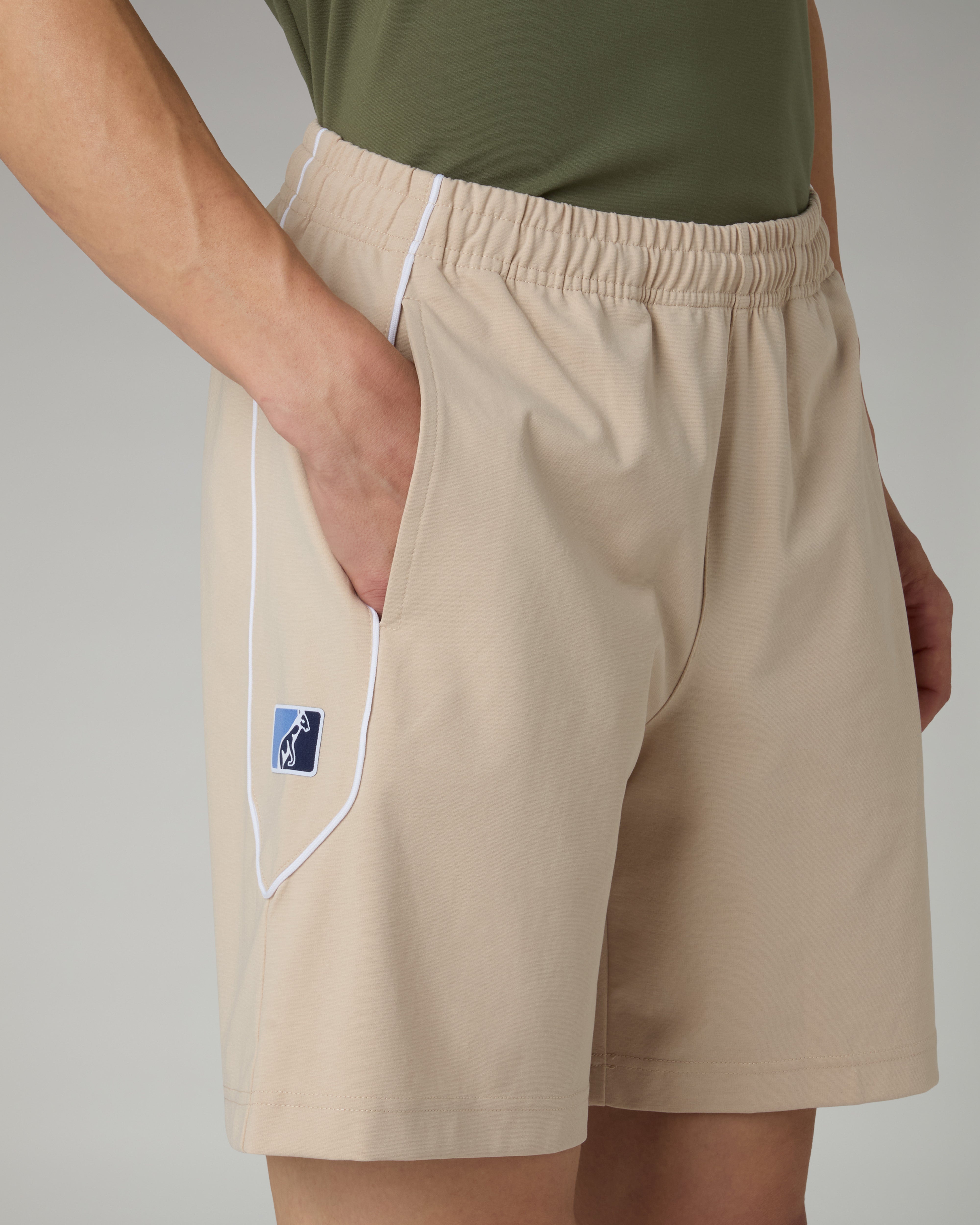 australian-league-slate-short-short-sportivo-in-cotone-sabbia image 4