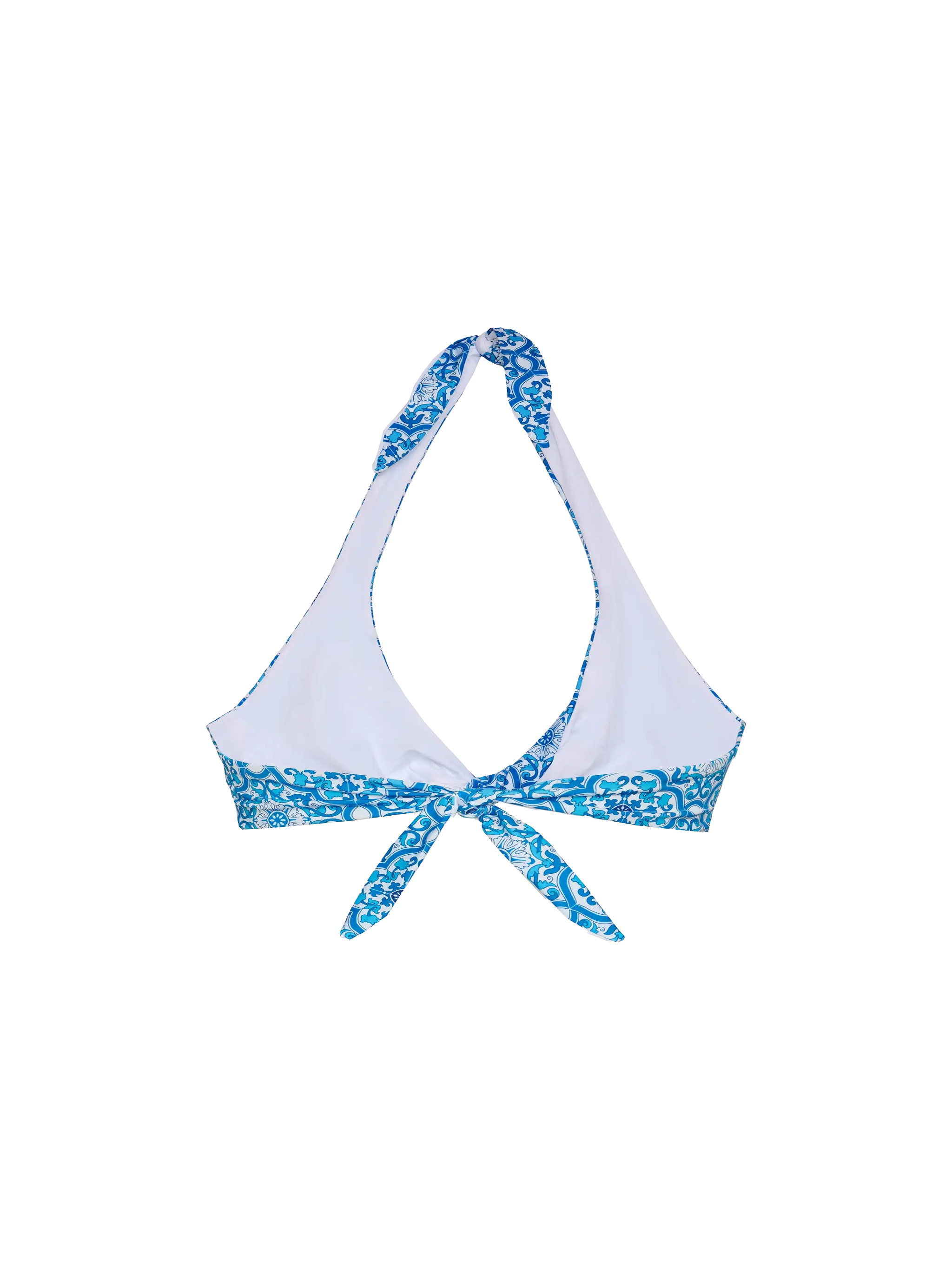 mc2-saint-barth-leda-top-bralette-triangolo-stampa-maiolica image 2