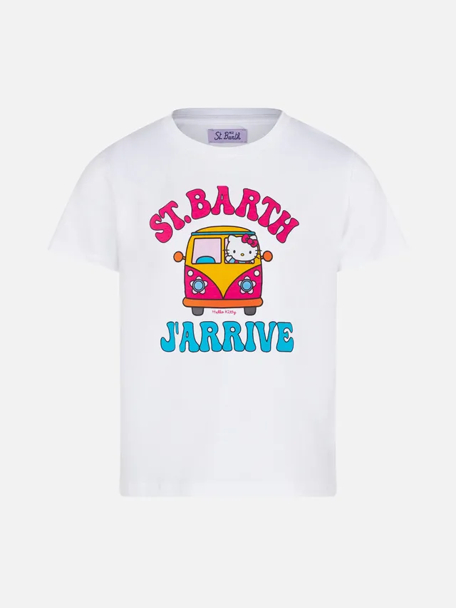 mc2-saint-barth-t-shirt-bambina-hello-kitty-j-arrive-bianca image 1