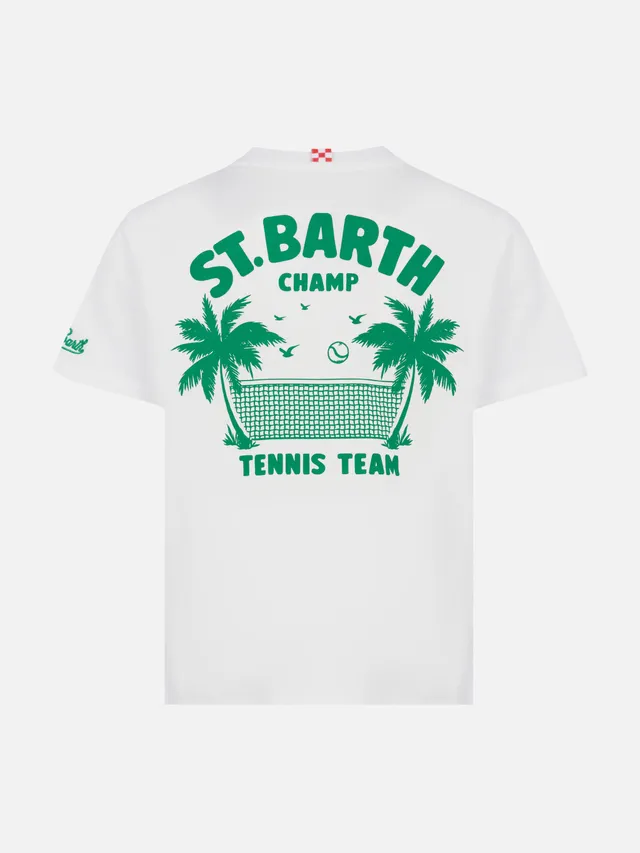 mc2-saint-barth-t-shirt-bambino-cotone-stampa-saint-barth-tennis-team image 1