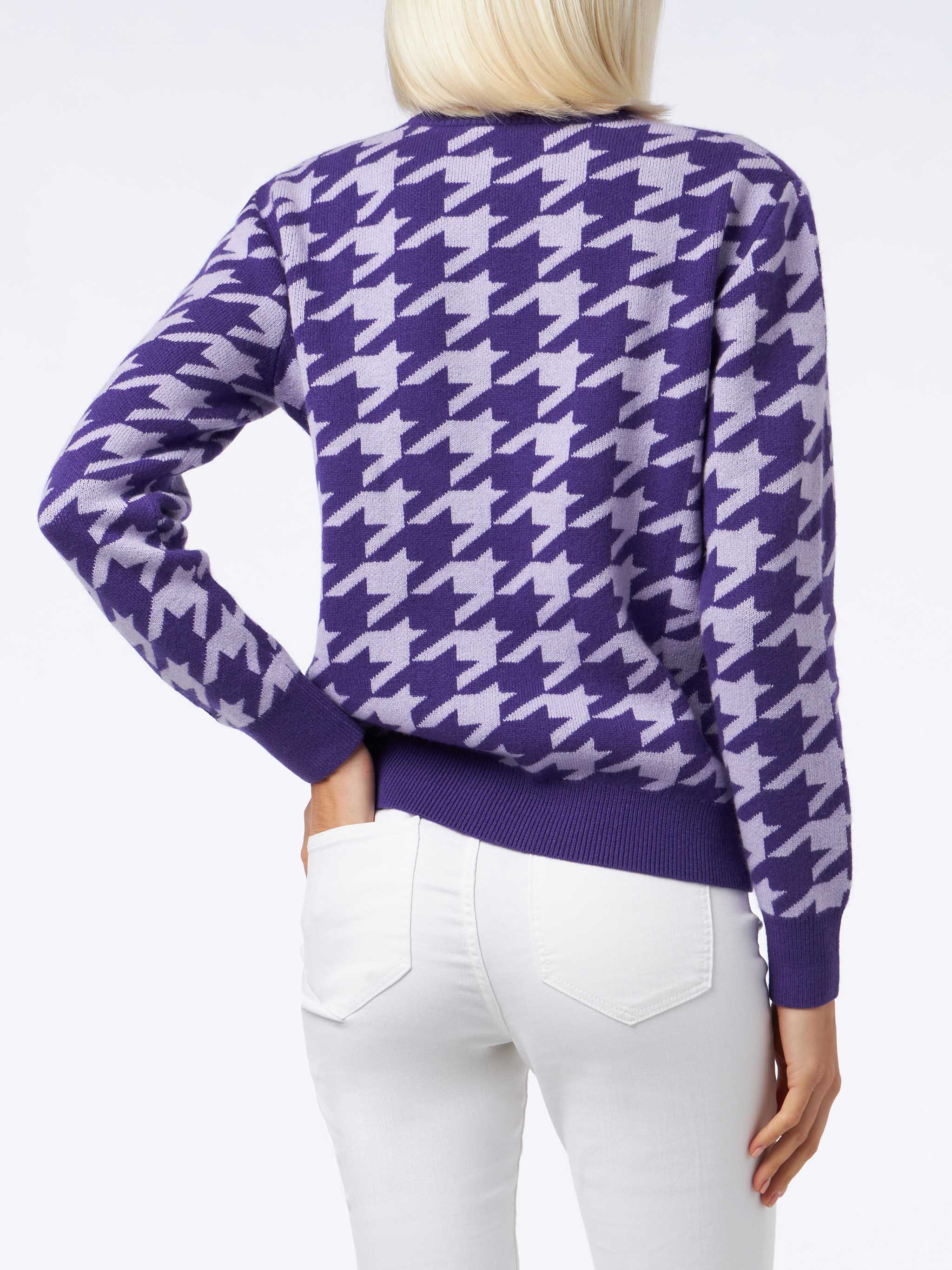mc2-saint-barth-new-queen-maglia-donna-viola-pied-de-poule-snoopy-special-editio image 3