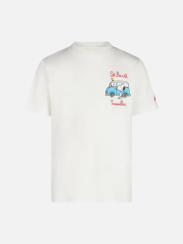 mc2-saint-barth-t-shirt-bambino-snoopy-st-barth-traveller-bianca-special-edition image 1