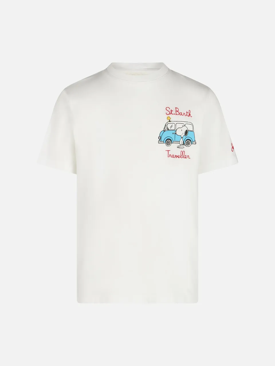 mc2-saint-barth-t-shirt-bambino-snoopy-st-barth-traveller-bianca-special-edition image 1