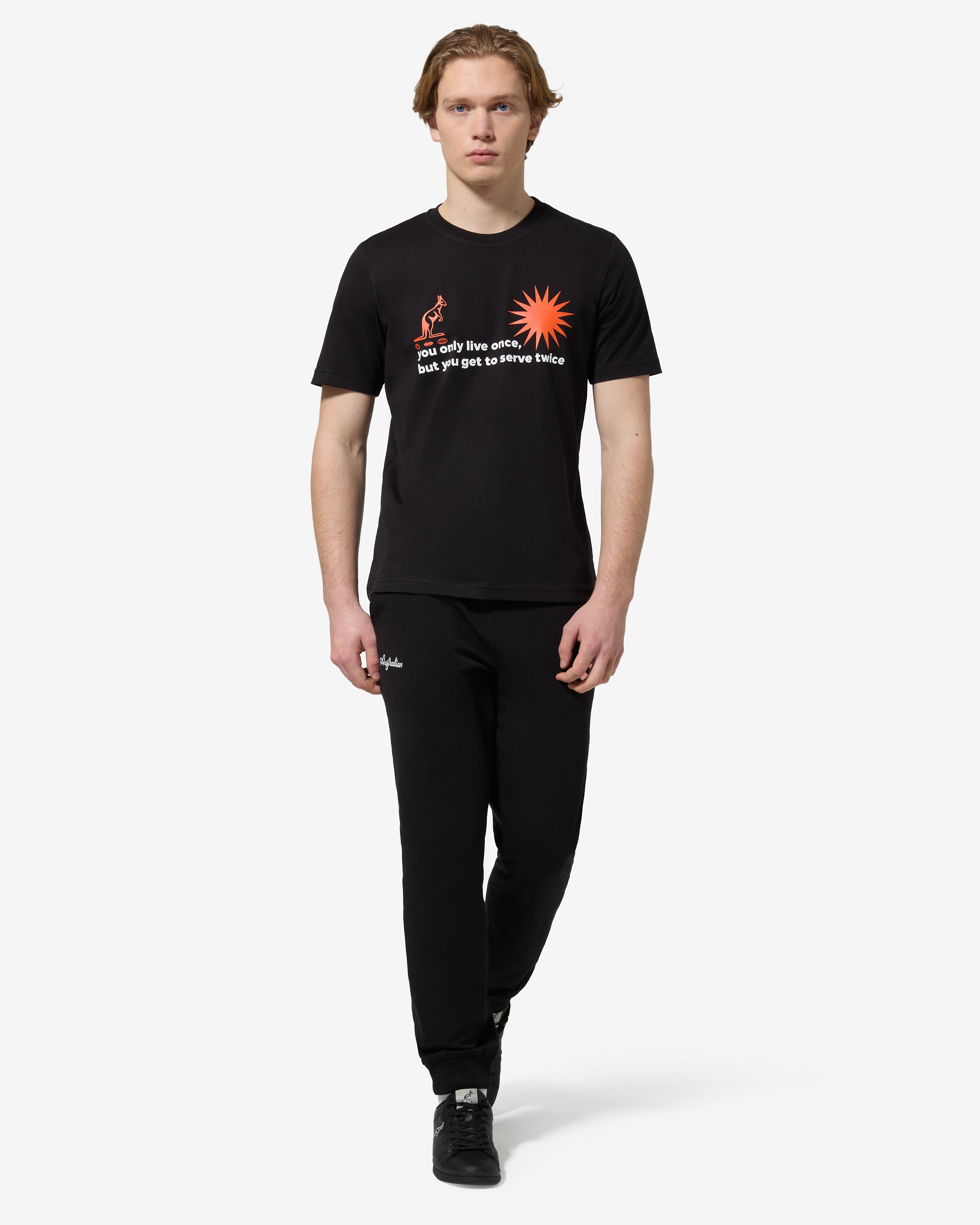 australian-essential-camomaps-track-pant-nero-in-felpa-elasticizzata image 2
