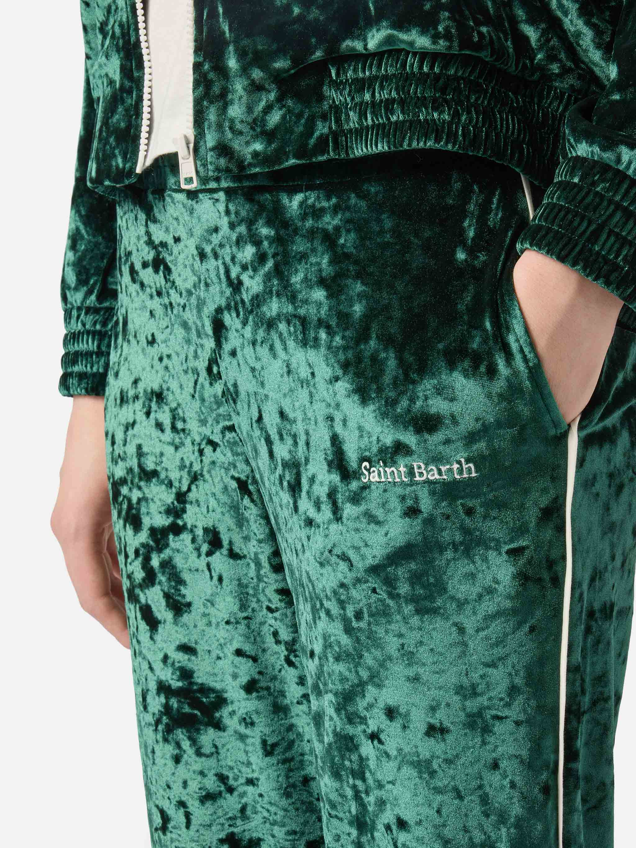 mc2-saint-barth-yvonne-pantaloni-donna-in-ciniglia-verde image 3