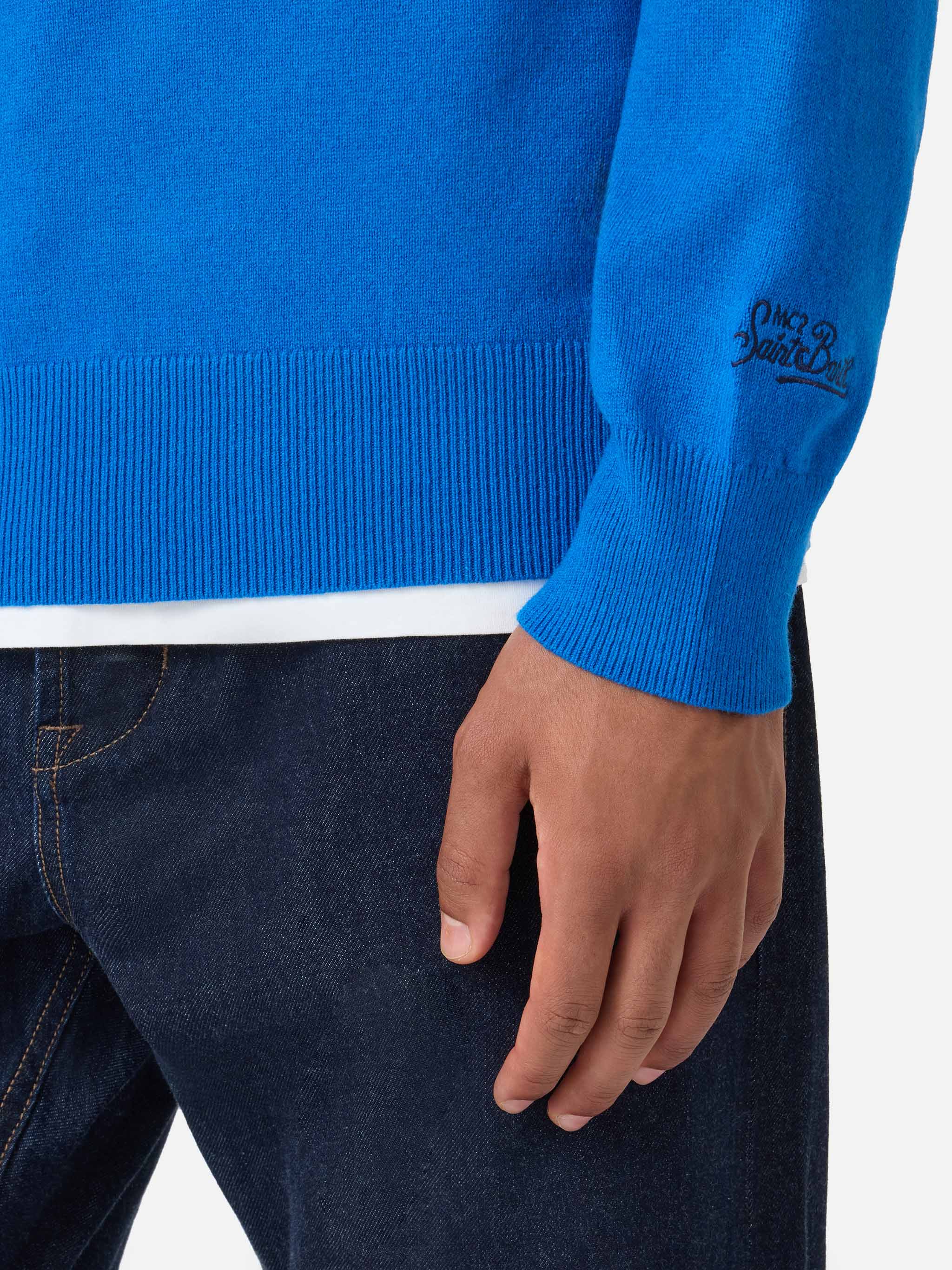 mc2-saint-barth-heron-maglione-girocollo-uomo-blu-ski-grappino-vs-bombardino image 4