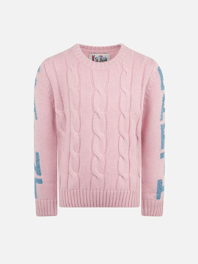 mc2-saint-barth-maglia-bambina-rosa-intrecciata-saint-barth-lurex image 1