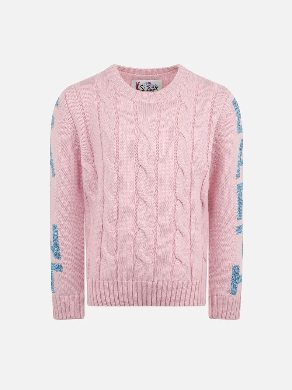 mc2-saint-barth-maglia-bambina-rosa-intrecciata-saint-barth-lurex image 1