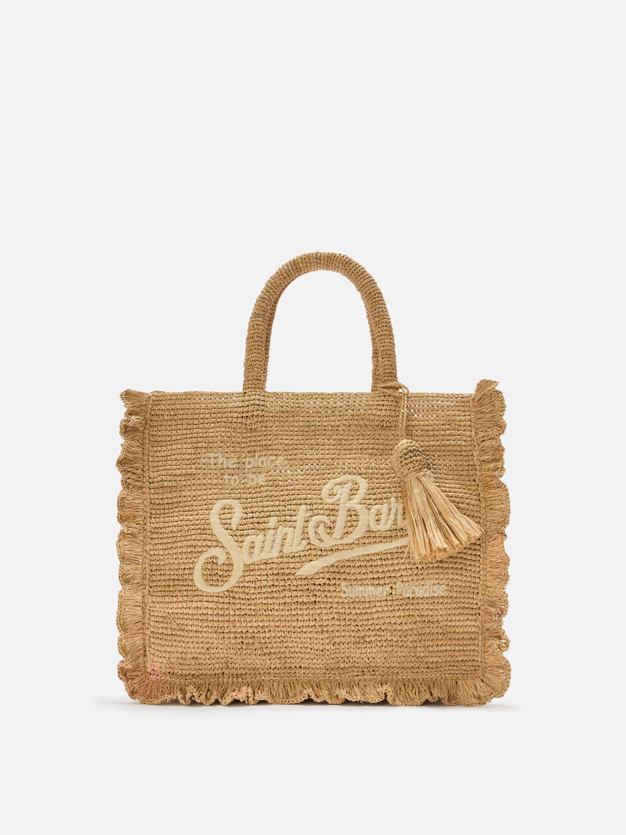 mc2-saint-barth-volant-medium-borsa-in-raffia-naturale-con-logo-ricamato image 1