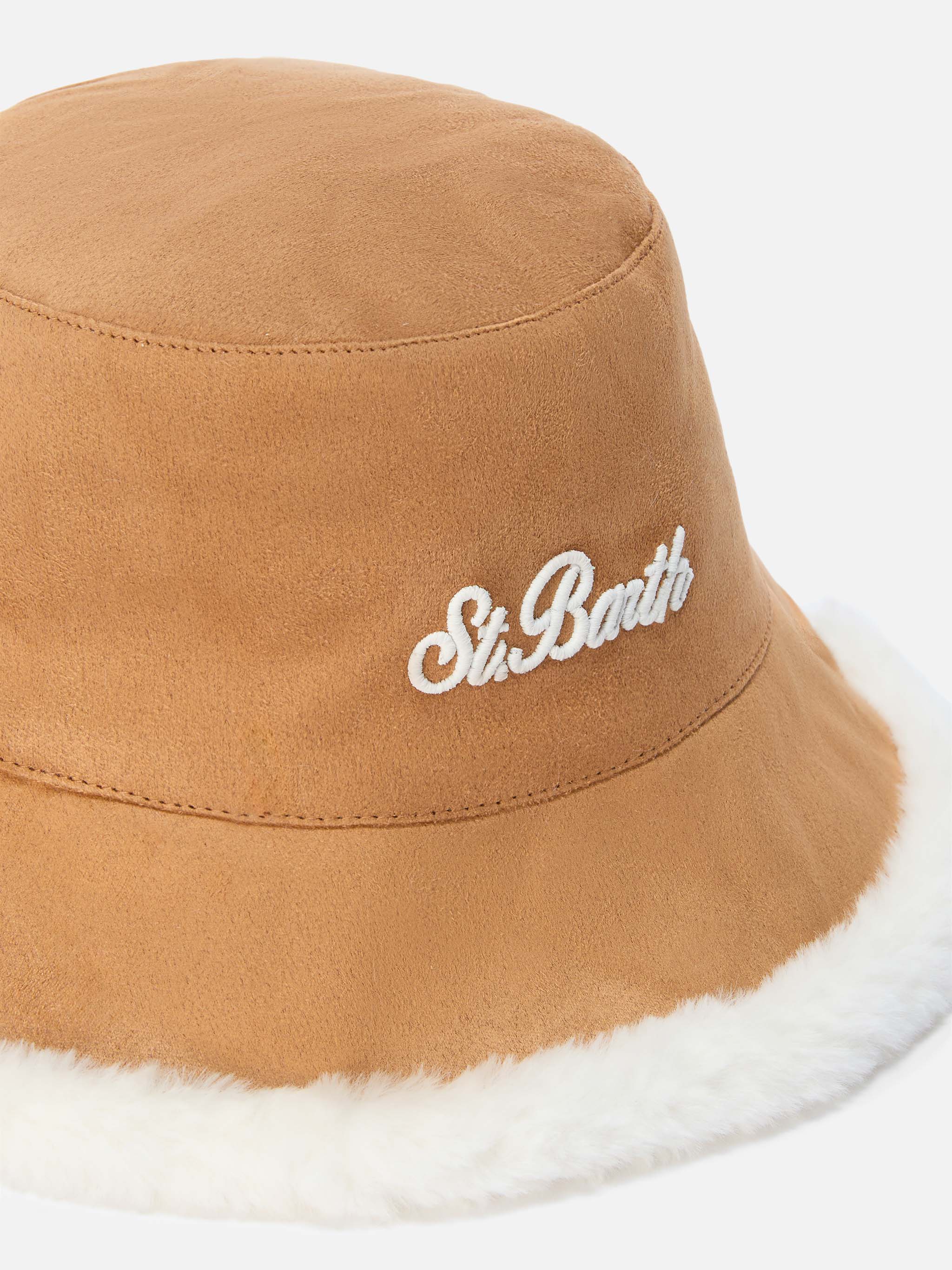 mc2-saint-barth-cappello-bucket-hat-double-suede-fur-double-face-cammello image 2