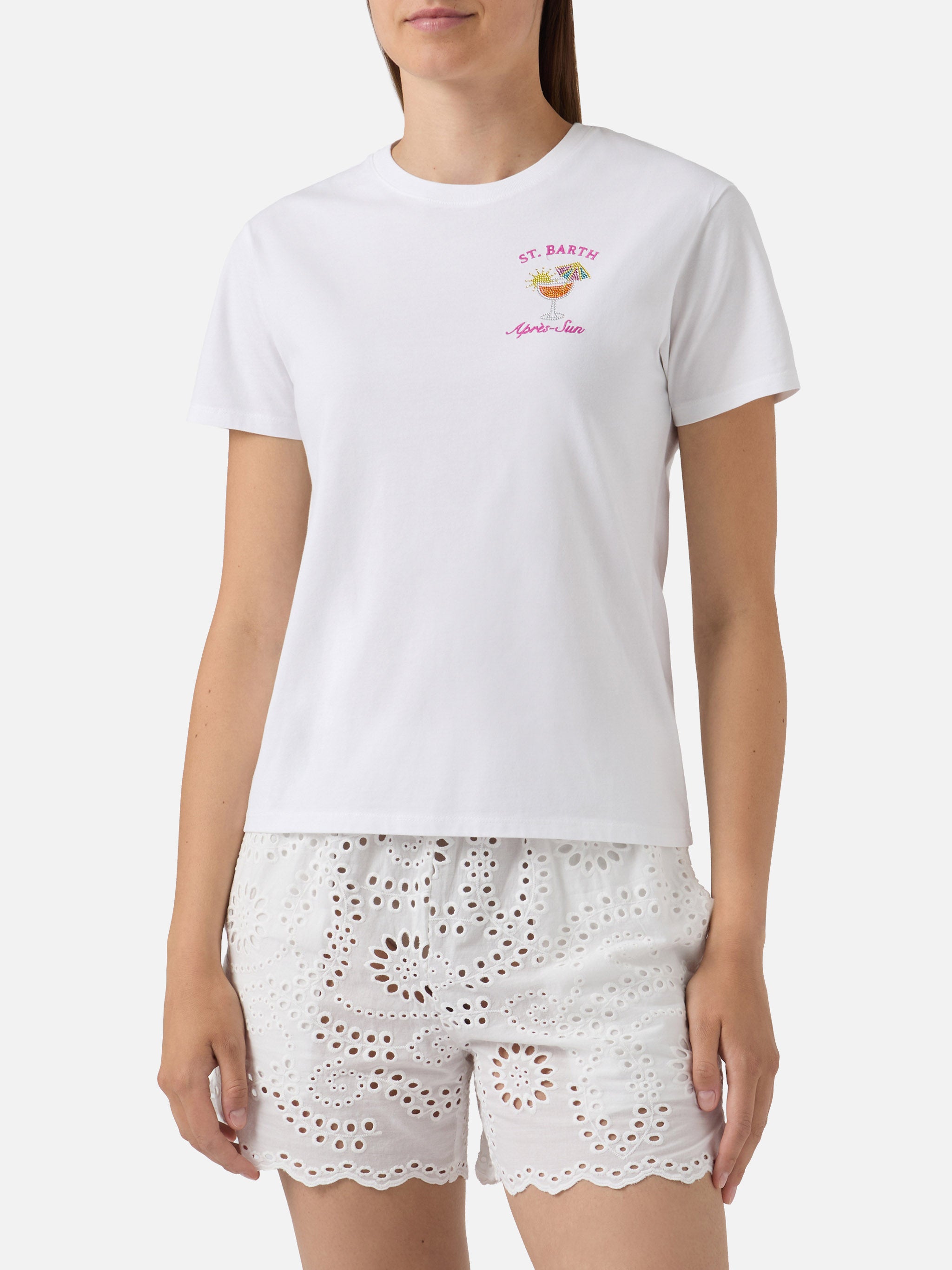 mc2-saint-barth-emilie-t-shirt-donna-bianca-apr-s-sun-strass image 2