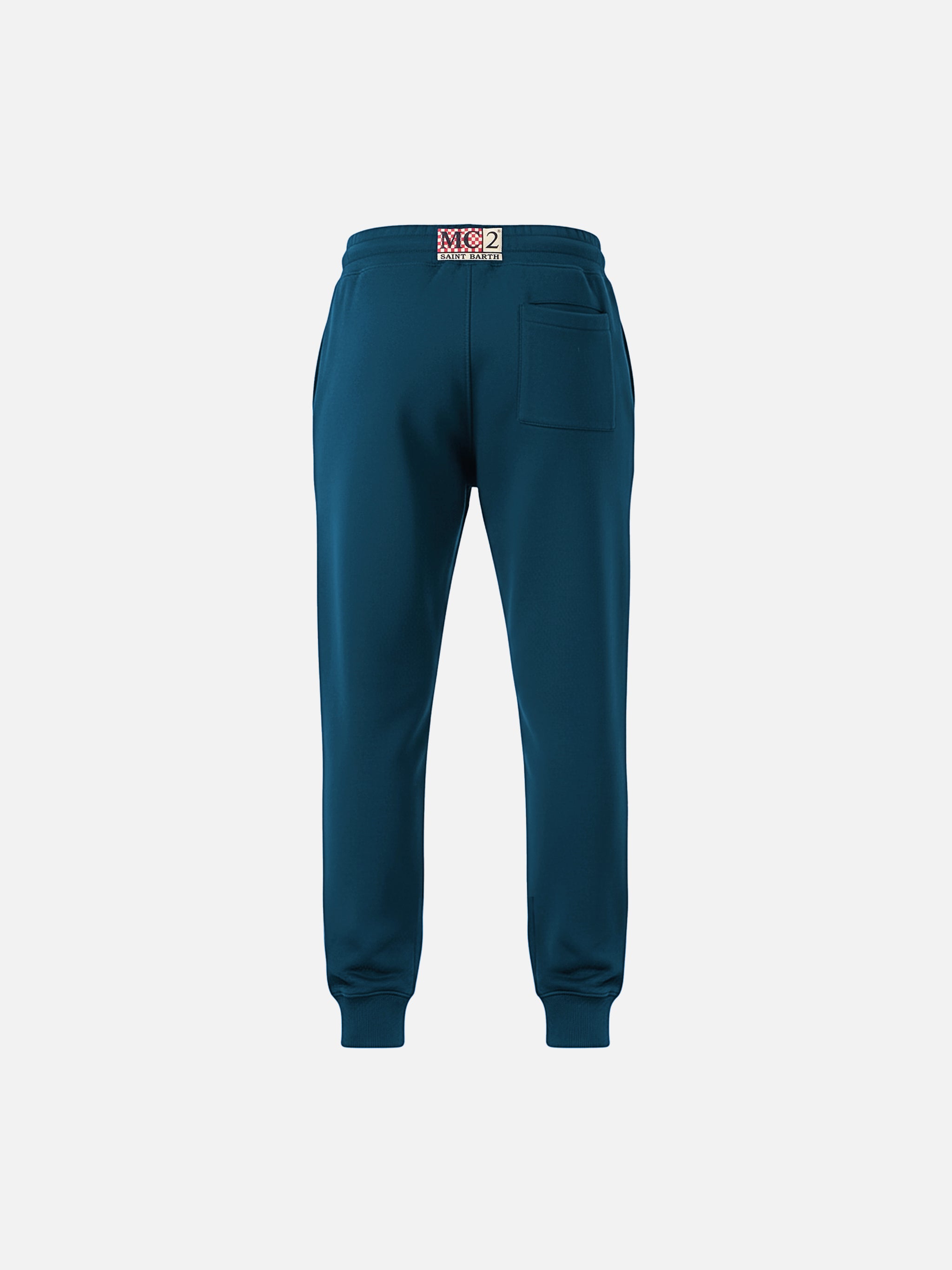 mc2-saint-barth-pantaloni-tuta-bolt-jr-bambino-blu-melange-in-cotone image 2