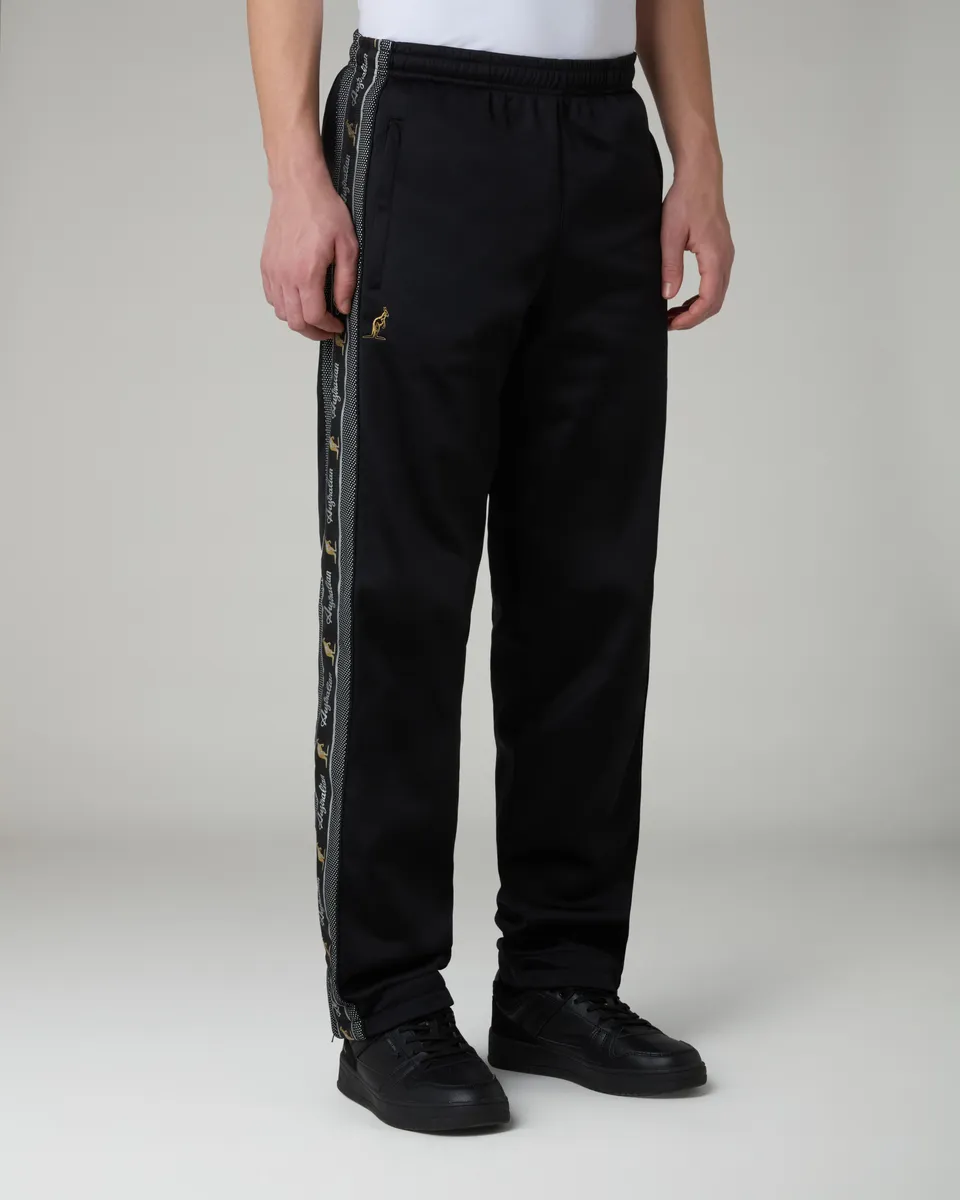 australian-black-tape-track-pants-pantalone-tuta-acetato-nero-banda-laterale image 1