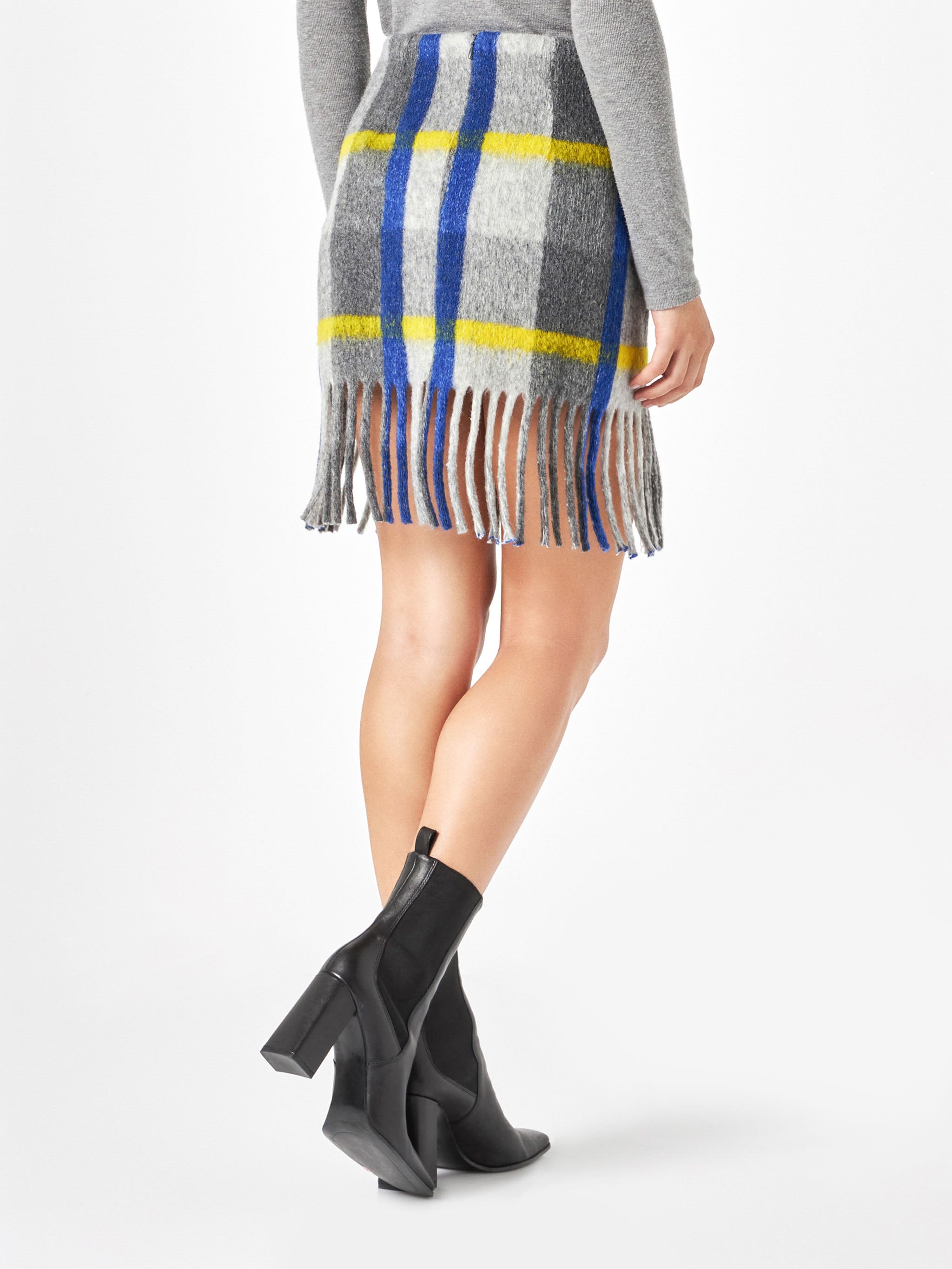 mc2-saint-barth-katrine-gonna-donna-tartan-frange-blu-giallo-fluo image 3