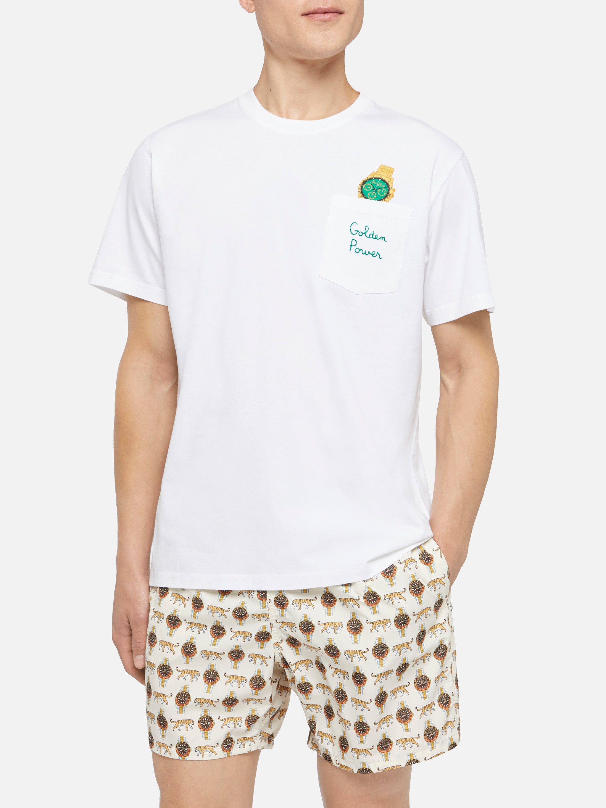 t-shirt-mc2-saint-barth-austin-in-cotone-con-ricamo-e-stampa-orologio image 3