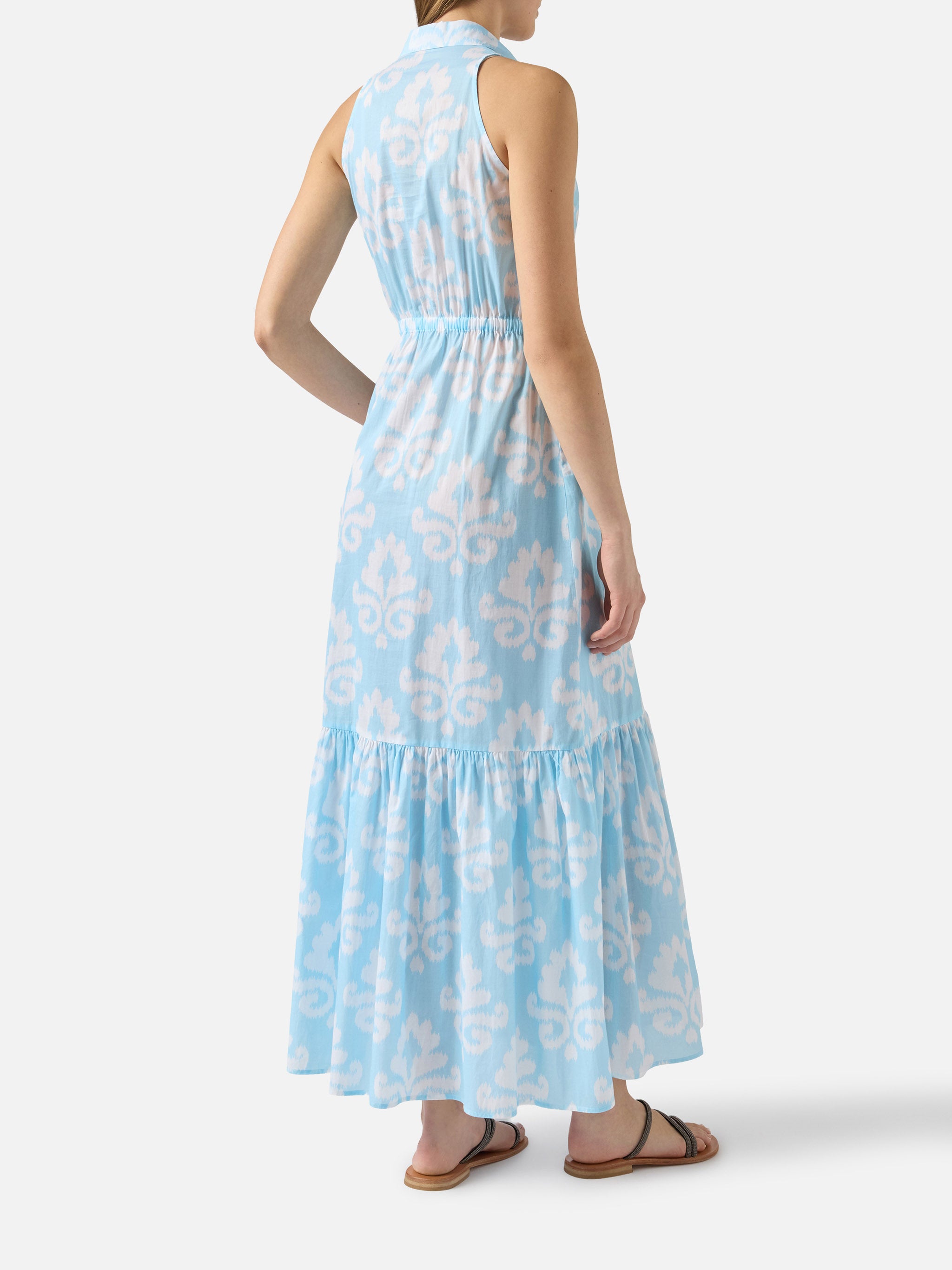 mc2-saint-barth-abito-lungo-ida-ikat-azzurro-in-cotone image 3