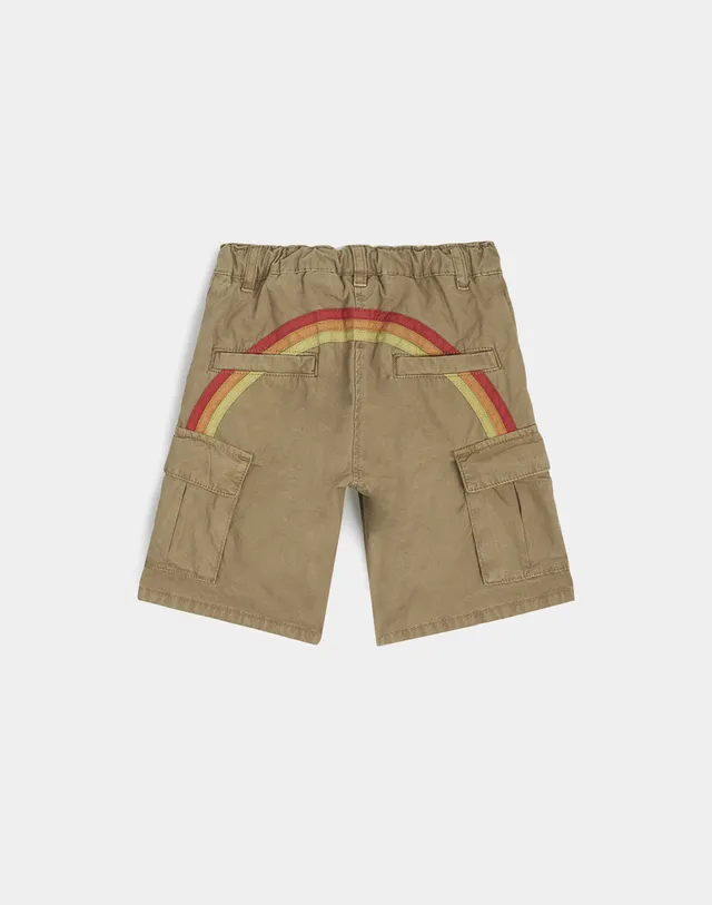 sundek-shorts-cargo-bambino-in-cotone-tinto-in-capo-con-arcobaleno image 1