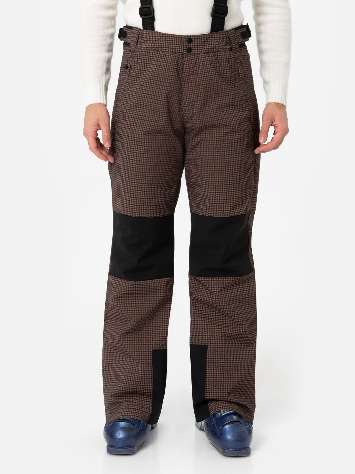 mc2-saint-barth-snowbird-pantaloni-tecnici-uomo-pied-de-poule-bianco-nero-con-re image 2