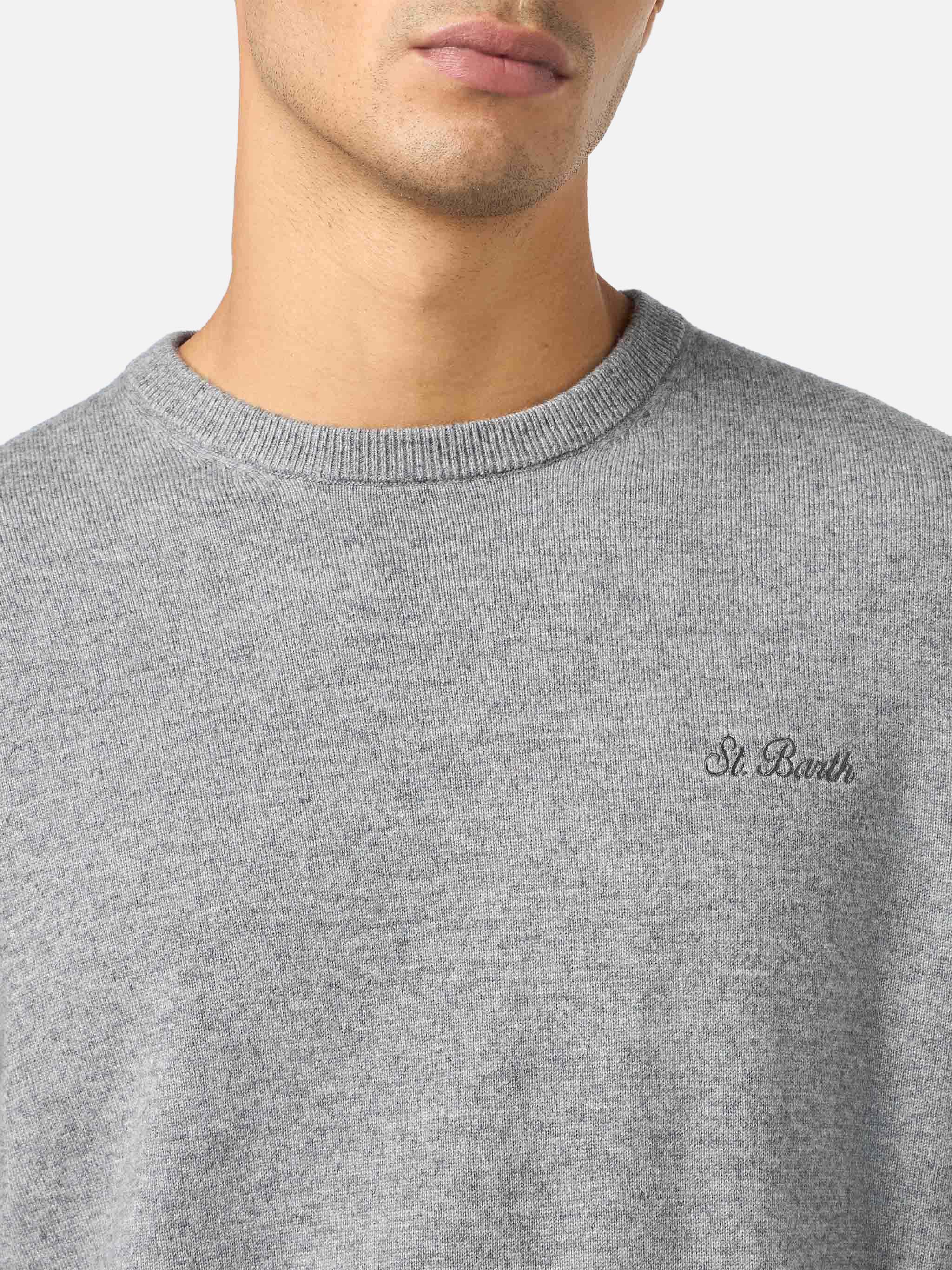 maglione-girocollo-mc2-saint-barth-regent-in-misto-cashmere-grigio-m-lange image 3