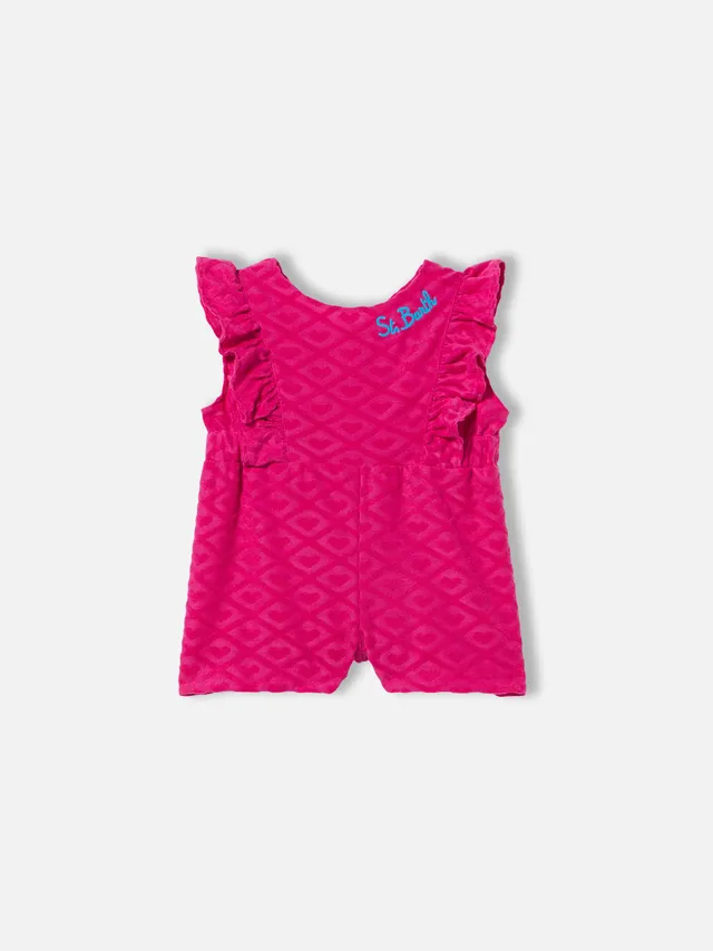 mc2-saint-barth-tutina-neonata-fucsia-in-spugna-con-cuori-in-rilievo image 1