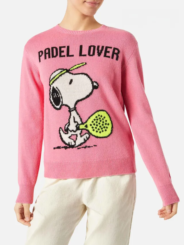mc2-saint-barth-maglia-new-queen-rosa-con-stampa-snoopy-padel-lover-special-edit image 1