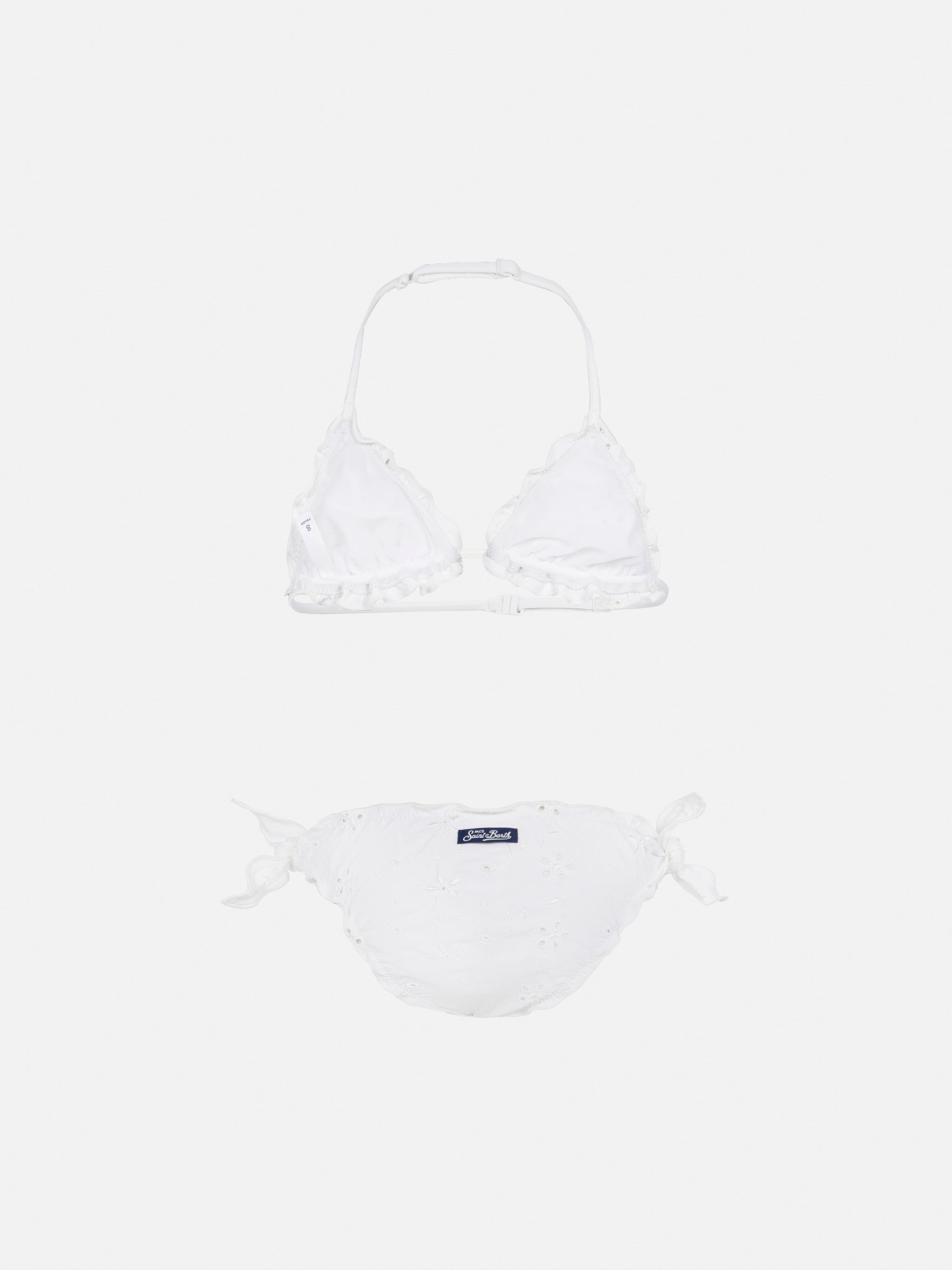 mc2-saint-barth-cris-bikini-a-triangolo-in-pizzo-sangallo-di-cotone-bianco-bambi image 2
