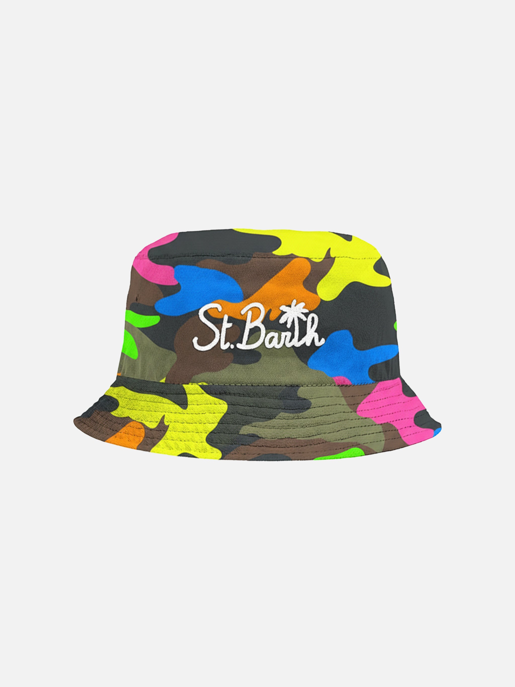 mc2-saint-barth-cappello-pescatore-cotone-multicolor-fluo-ricamo-st-barth image 1