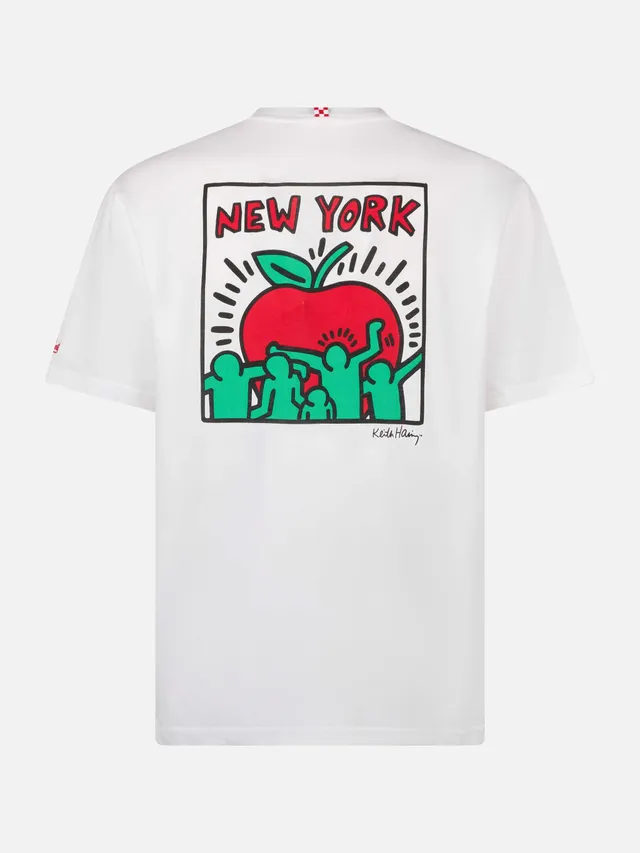 mc2-saint-barth-t-shirt-keith-haring-ny-special-edition-in-cotone-bianco image 1