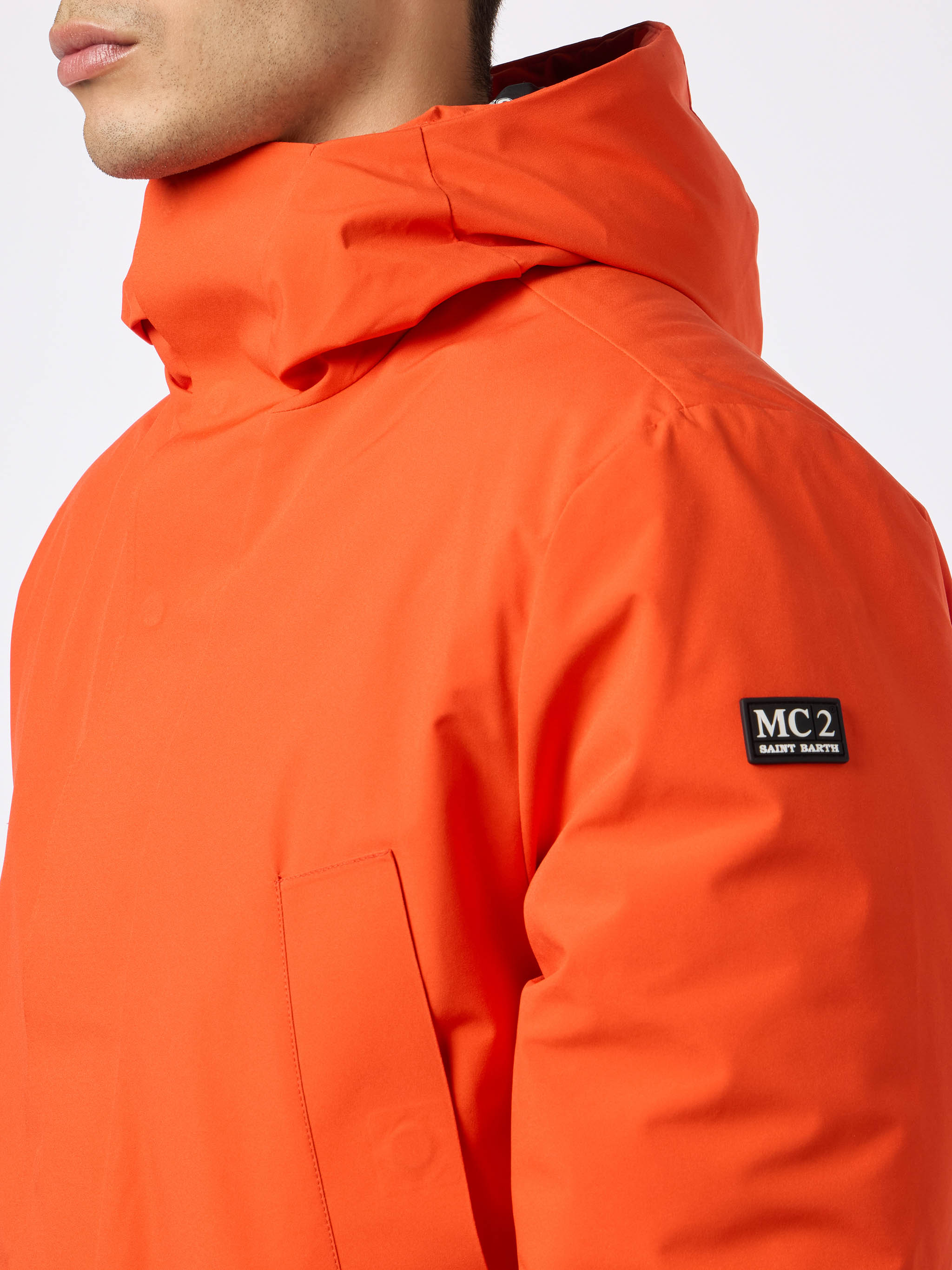 mc2-saint-barth-voyager-giacca-uomo-arancione-antivento-idrorepellente image 8