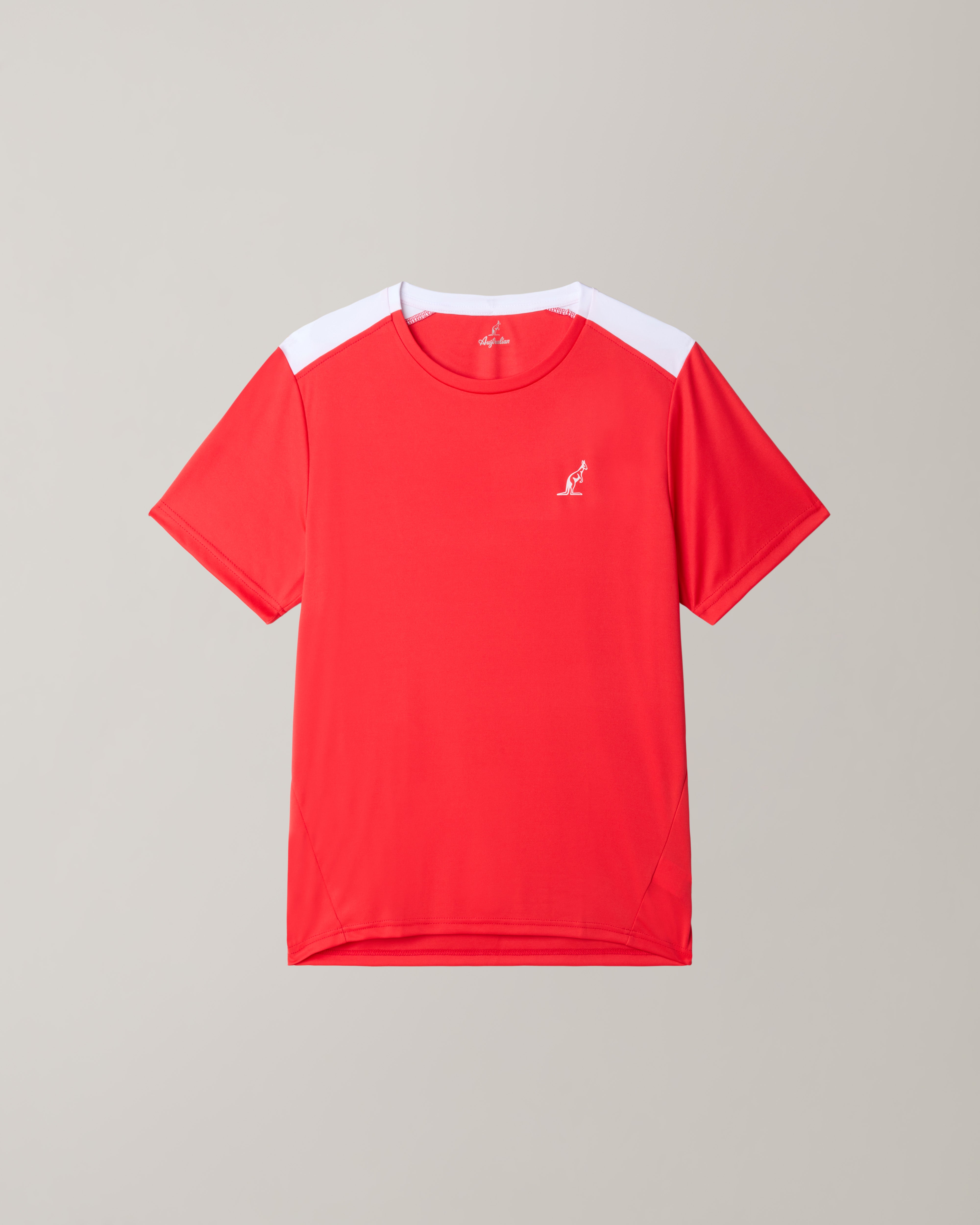 australian-energy-t-shirt-rosso-vivo-maglia-tennis-traspirante image 5