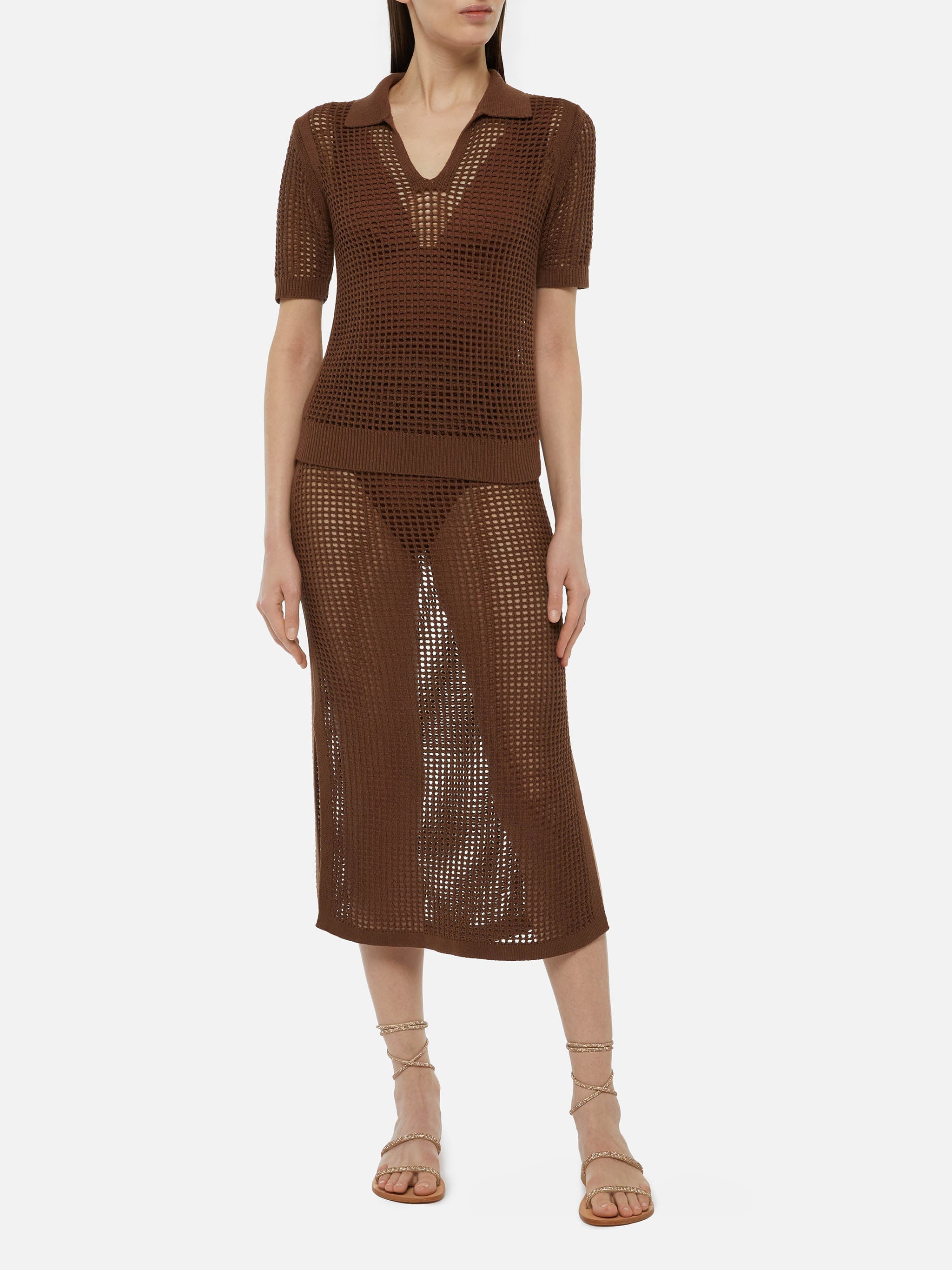 mc2-saint-barth-gonna-midi-darline-donna-marrone-crochet image 2
