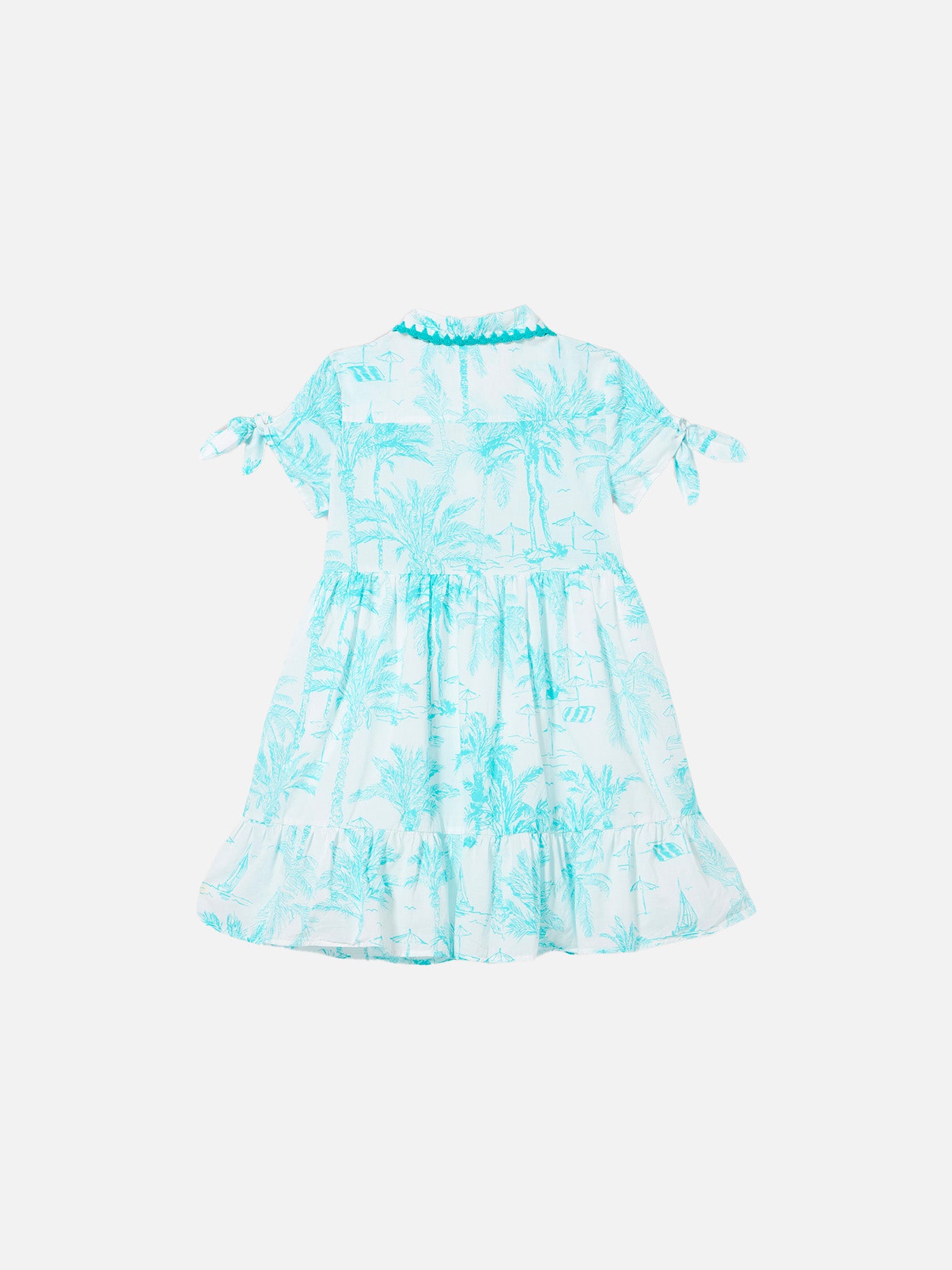mc2-saint-barth-eloise-abito-bambina-toile-de-jouy-verde-acqua-100-cotone image 2