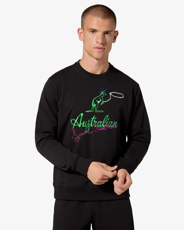 australian-cow-kangoo-crewneck-simon-cracker-x-australian-nero image 1