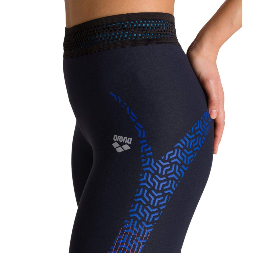 arena-w-a-one-long-tights-donna-black-fluo-red-l image 3