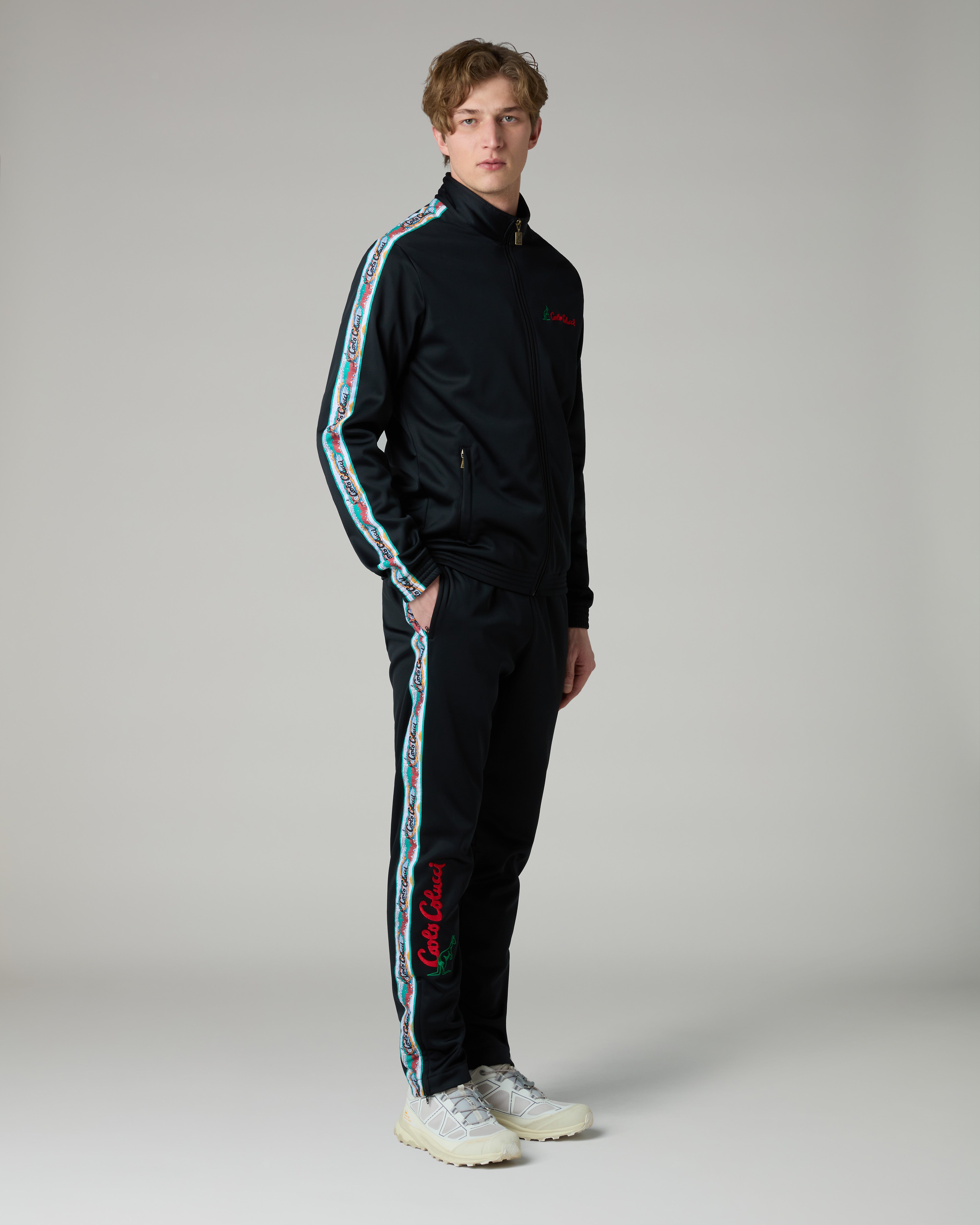 australian-color-tape-track-pant-pantalone-tuta-in-acetato-nero-slim image 2