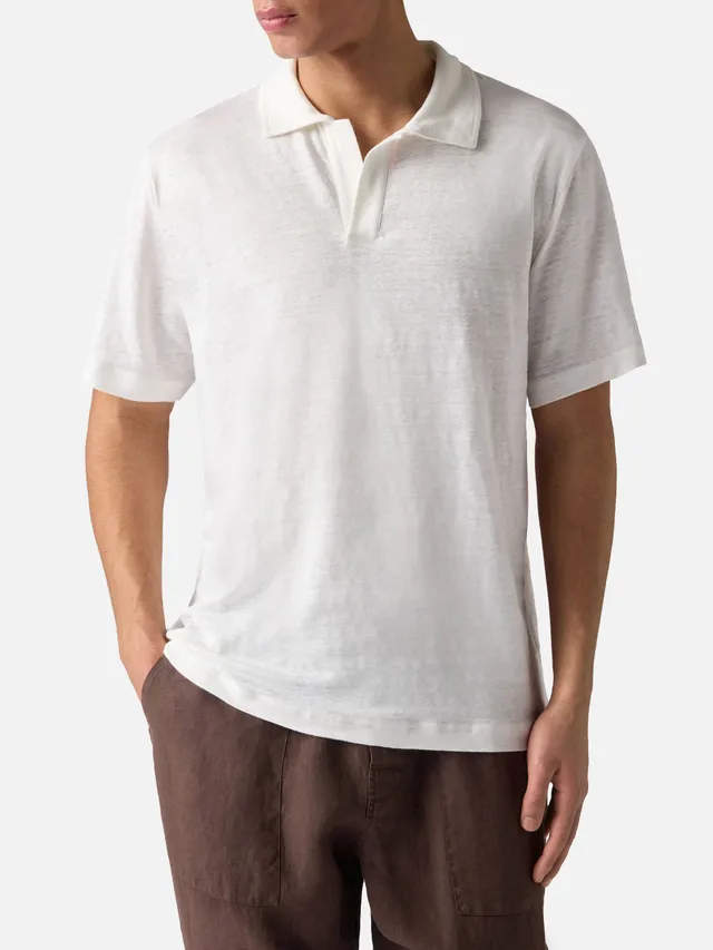 mc2-saint-barth-polo-fraser-in-puro-lino-bianco-polo-uomo-maniche-corte-vestibil image 1