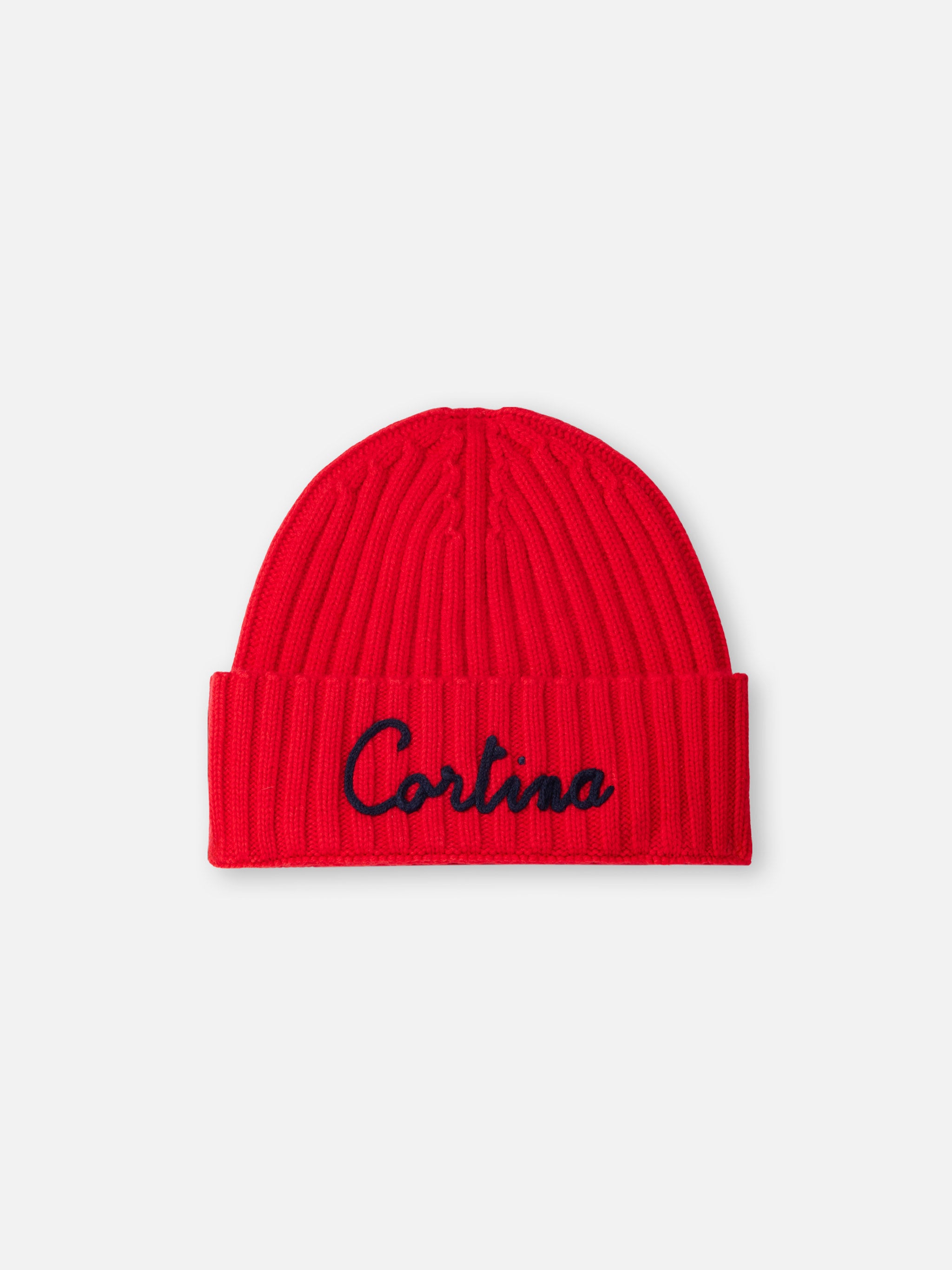 mc2-saint-barth-wengen-cappello-rosso-a-costine-misto-cashmere-ricamo-cortina image 1