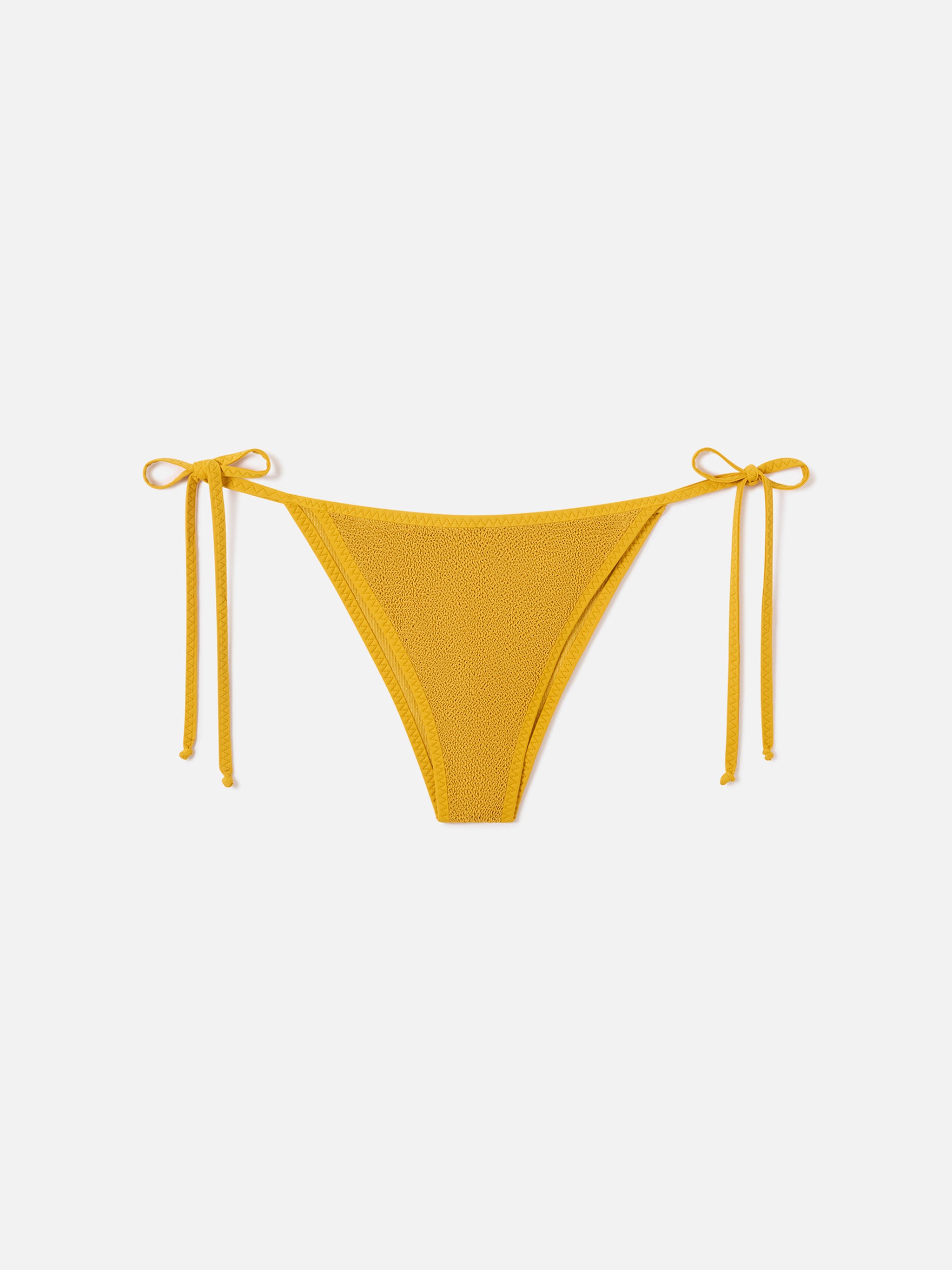 mc2-saint-barth-marielle-slip-mare-donna-string-crinkle-ocra-tinta-unita image 1