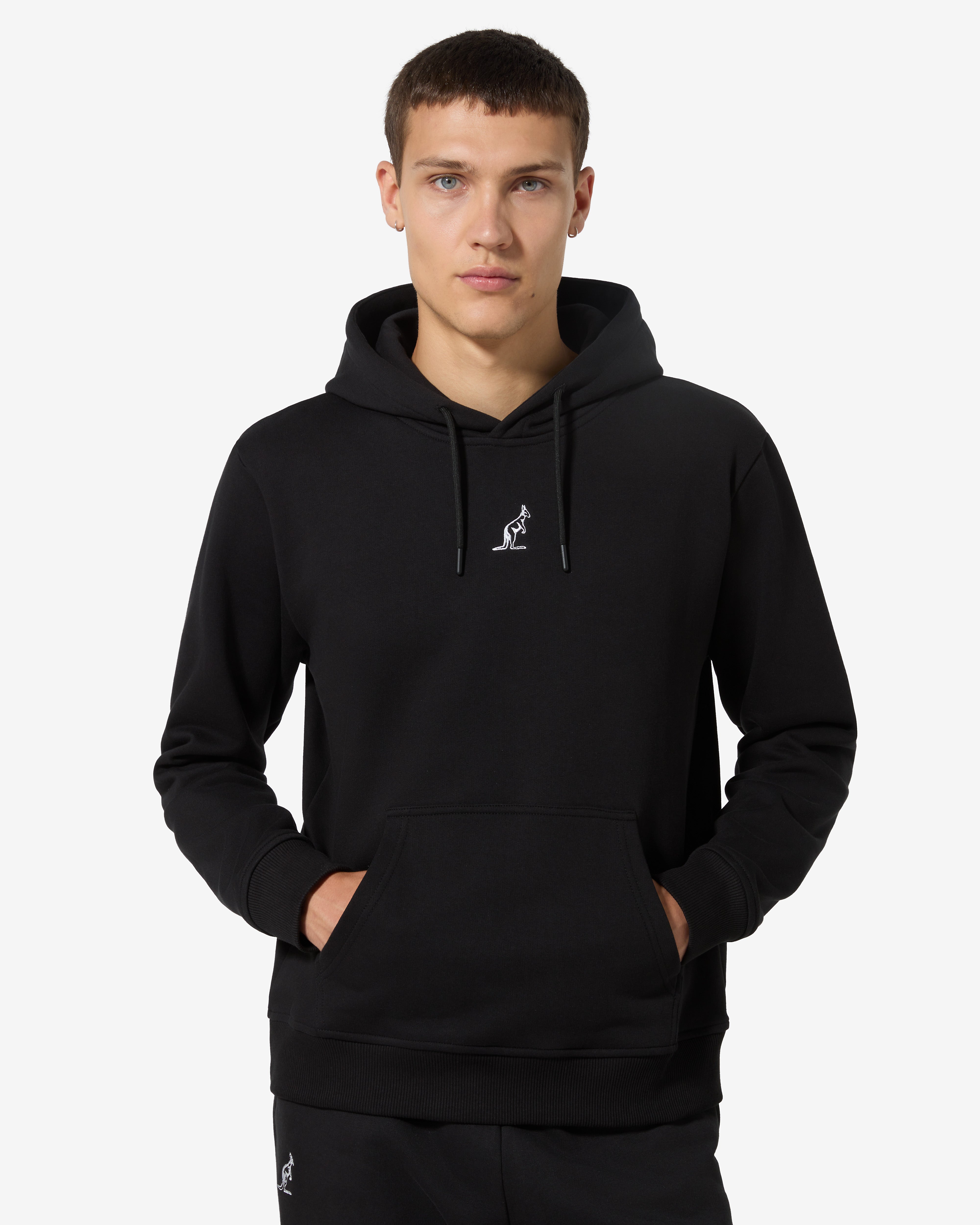 australian-opal-hoodie-essential-felpa-cappuccio-cotone-nera image 3